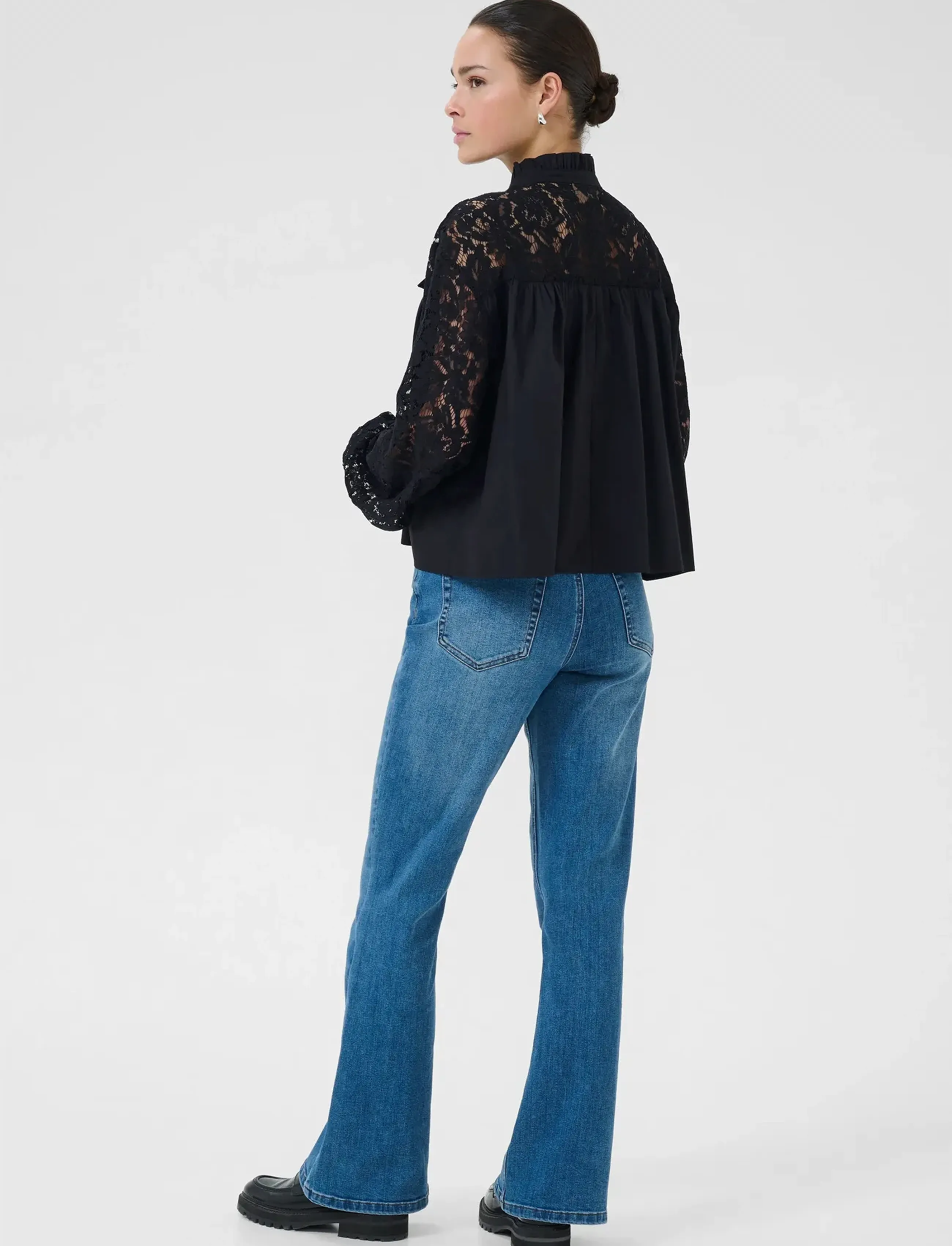 Kaffe - KAcynthia Blouse - long sleeved blouses - black deep - 4