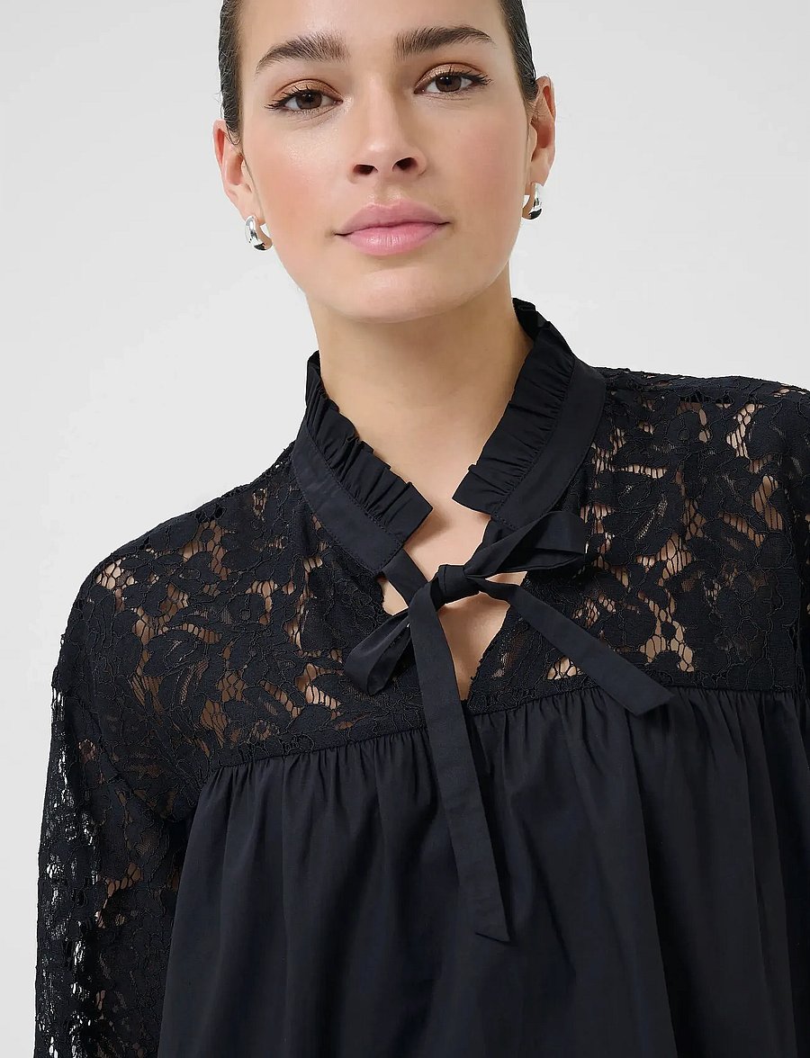 Kaffe - KAcynthia Blouse - long sleeved blouses - black deep - 5