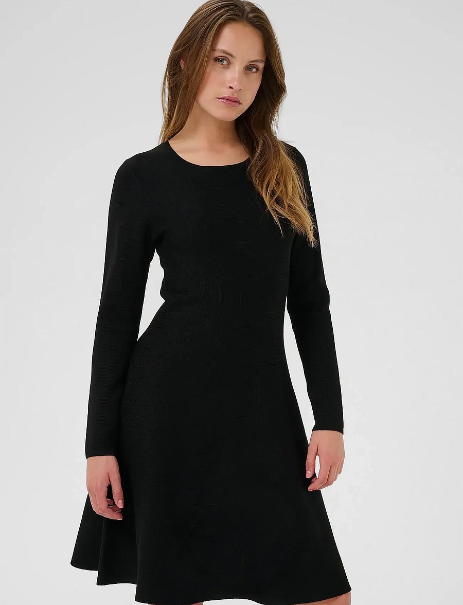 Kaffe - KAmalina Knit Dress - strickkleider - black deep - 0
