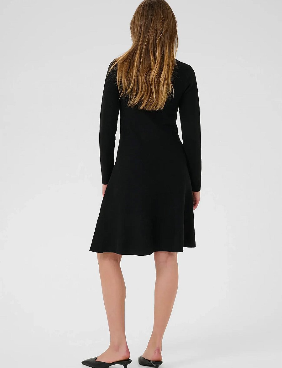Kaffe - KAmalina Knit Dress - strickkleider - black deep - 4