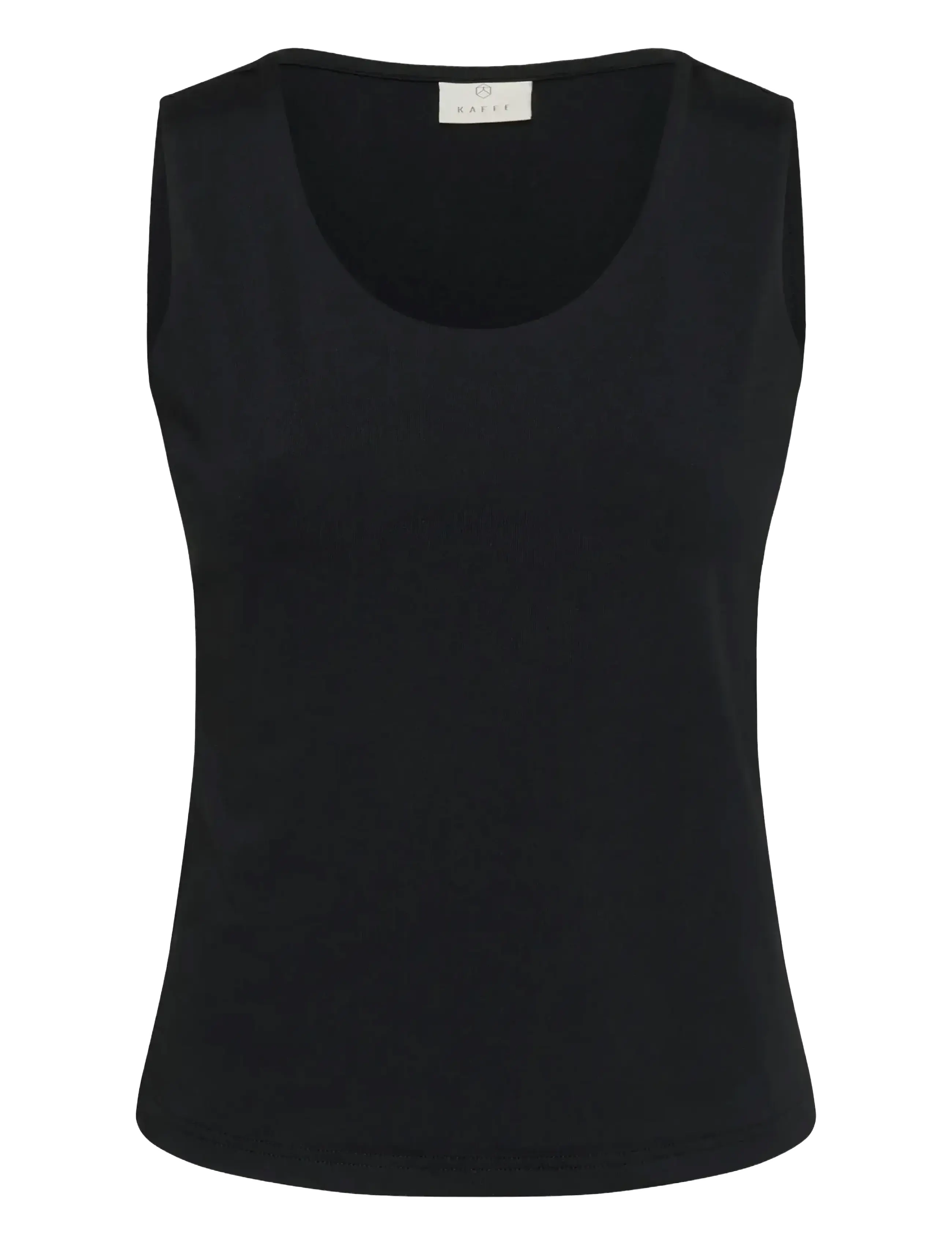 Kaffe KAarina Jersey Top - Kaffe - BLACK DEEP / black