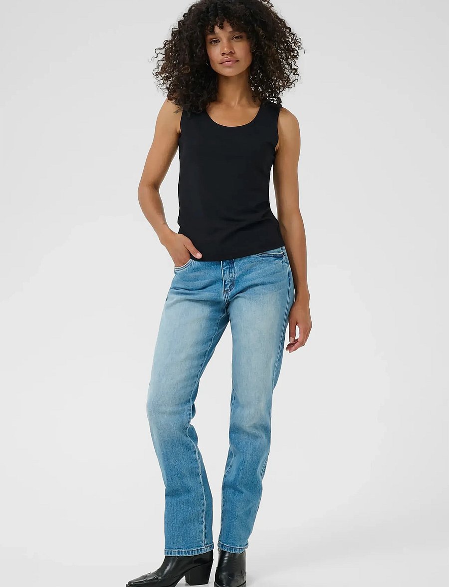 Kaffe - KAarina Jersey Top - Ärmellose tops - black deep - 3