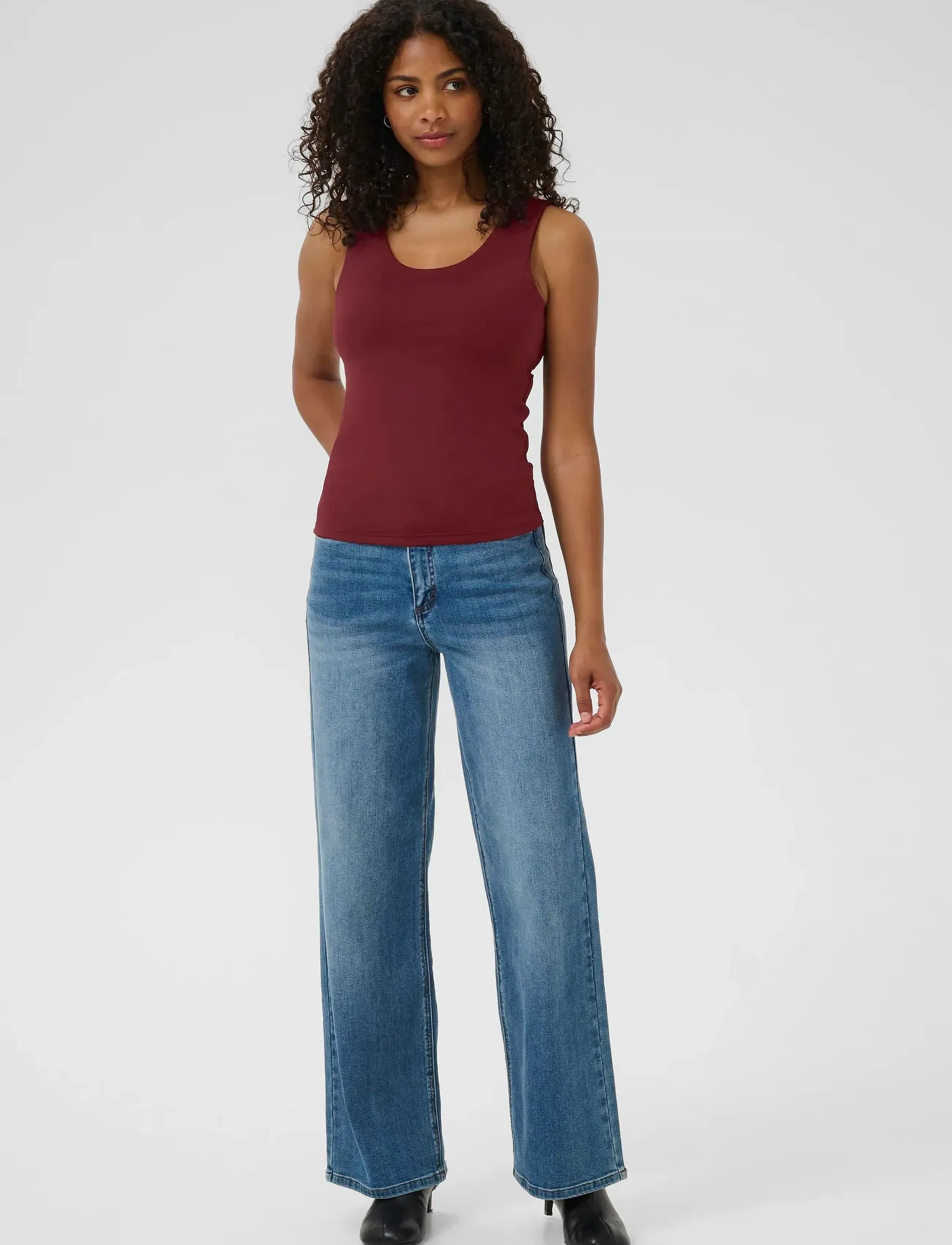 Kaffe - KAarina Jersey Top - Ärmellose tops - windsor wine - 3