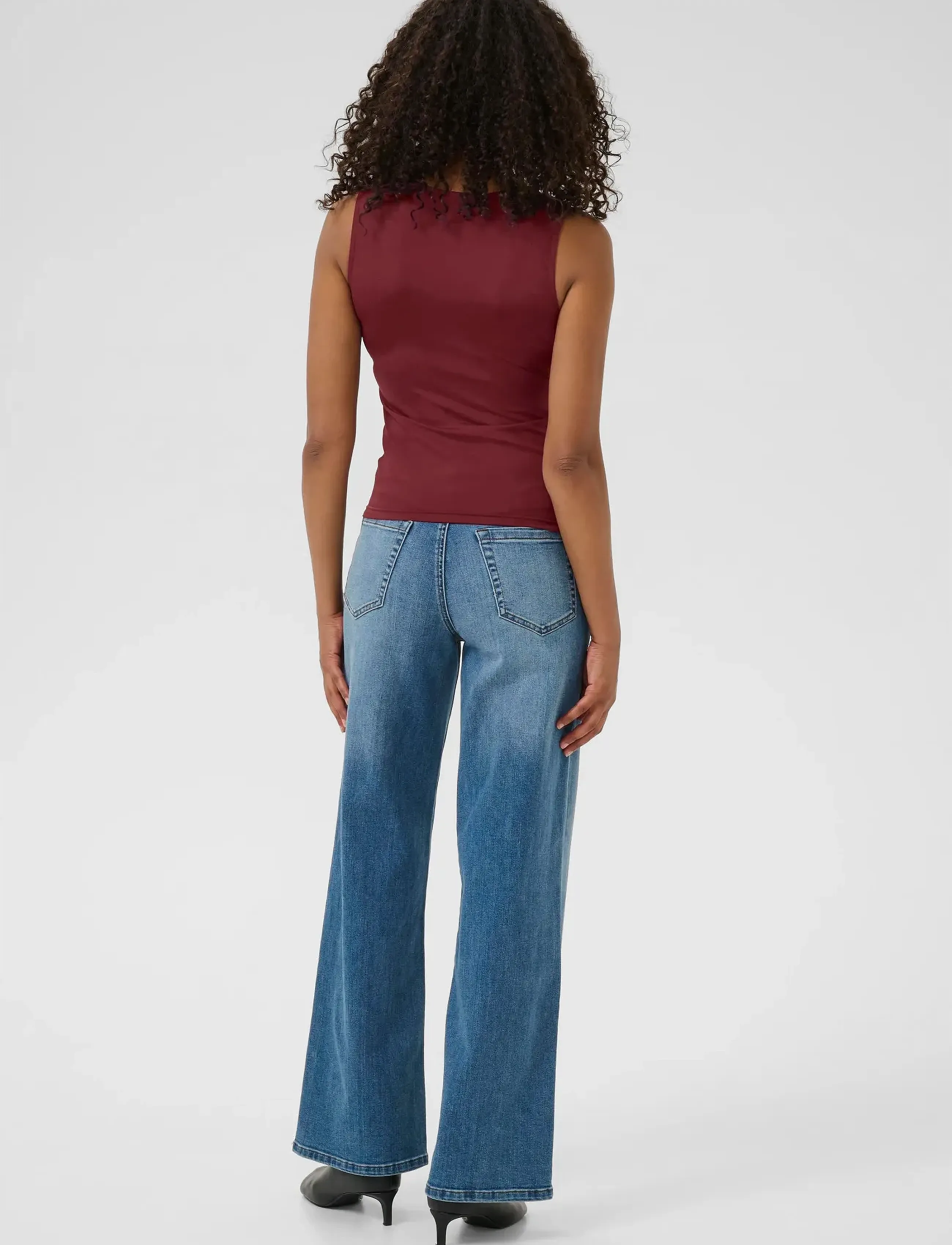 Kaffe - KAarina Jersey Top - Ärmellose tops - windsor wine - 4