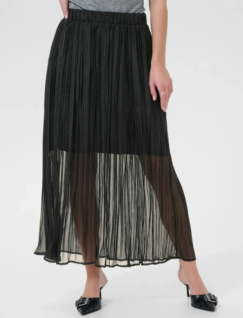 Kaffe - KApery Skirt - plisserede nederdele - black deep - 0