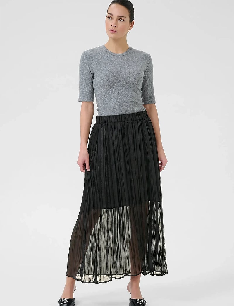 Kaffe - KApery Skirt - plisserede nederdele - black deep - 3