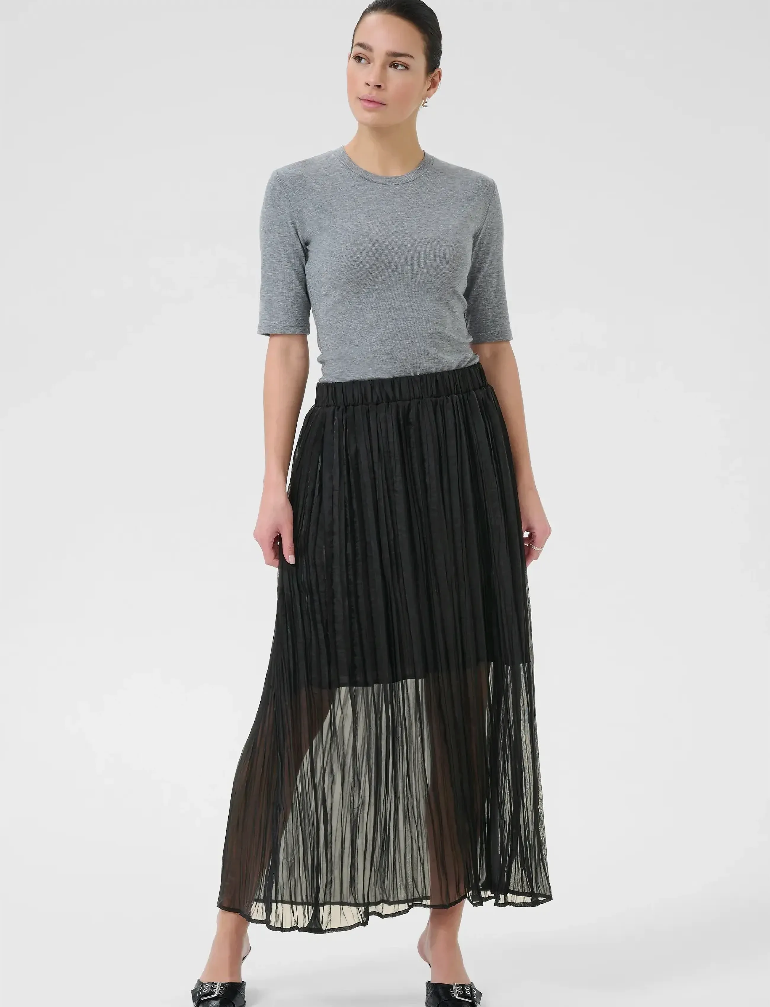 Kaffe - KApery Skirt - faltenröcke - black deep - 3