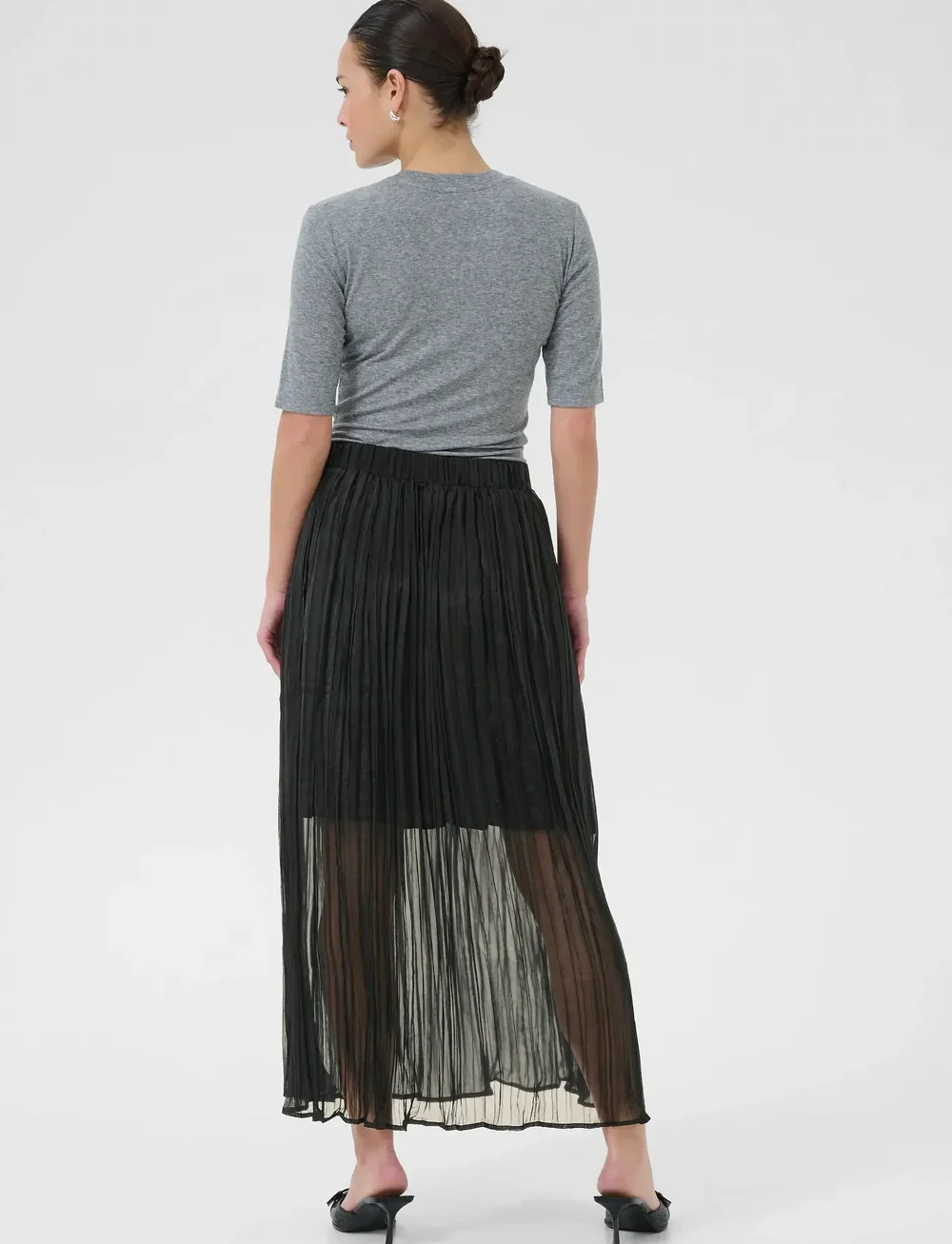 Kaffe - KApery Skirt - plisserede nederdele - black deep - 4