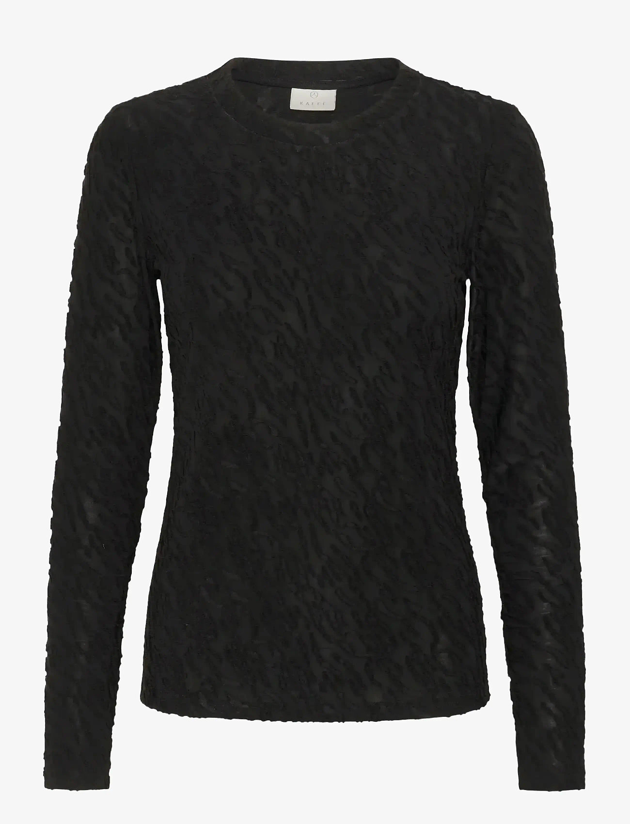 Kaffe - KAzeverina T-Shirt - langærmede toppe - black deep - 1