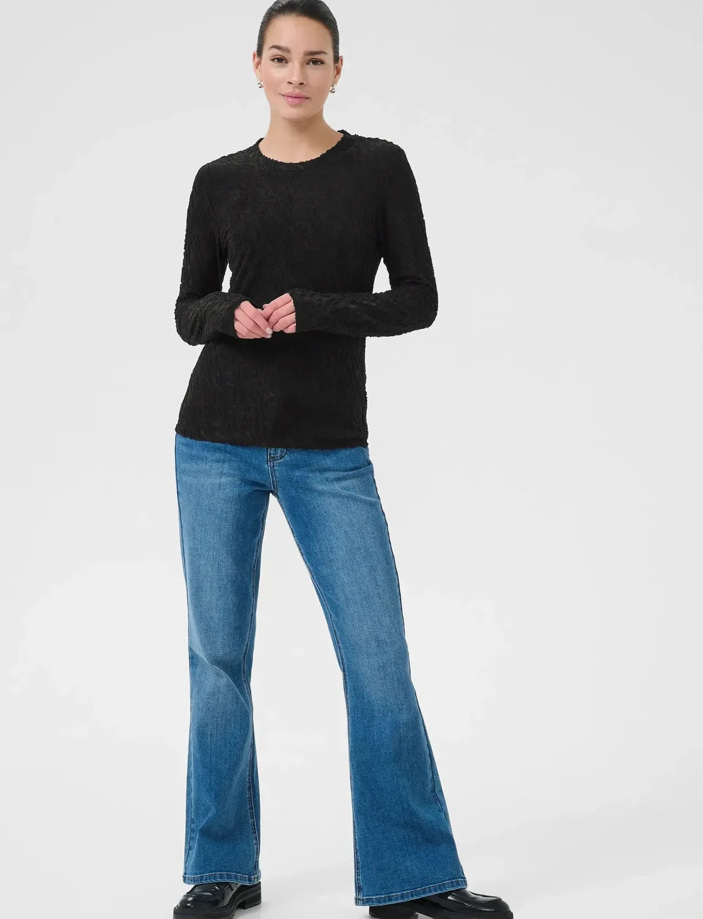 Kaffe - KAzeverina T-Shirt - pikkade varrukatega alussärgid - black deep - 3