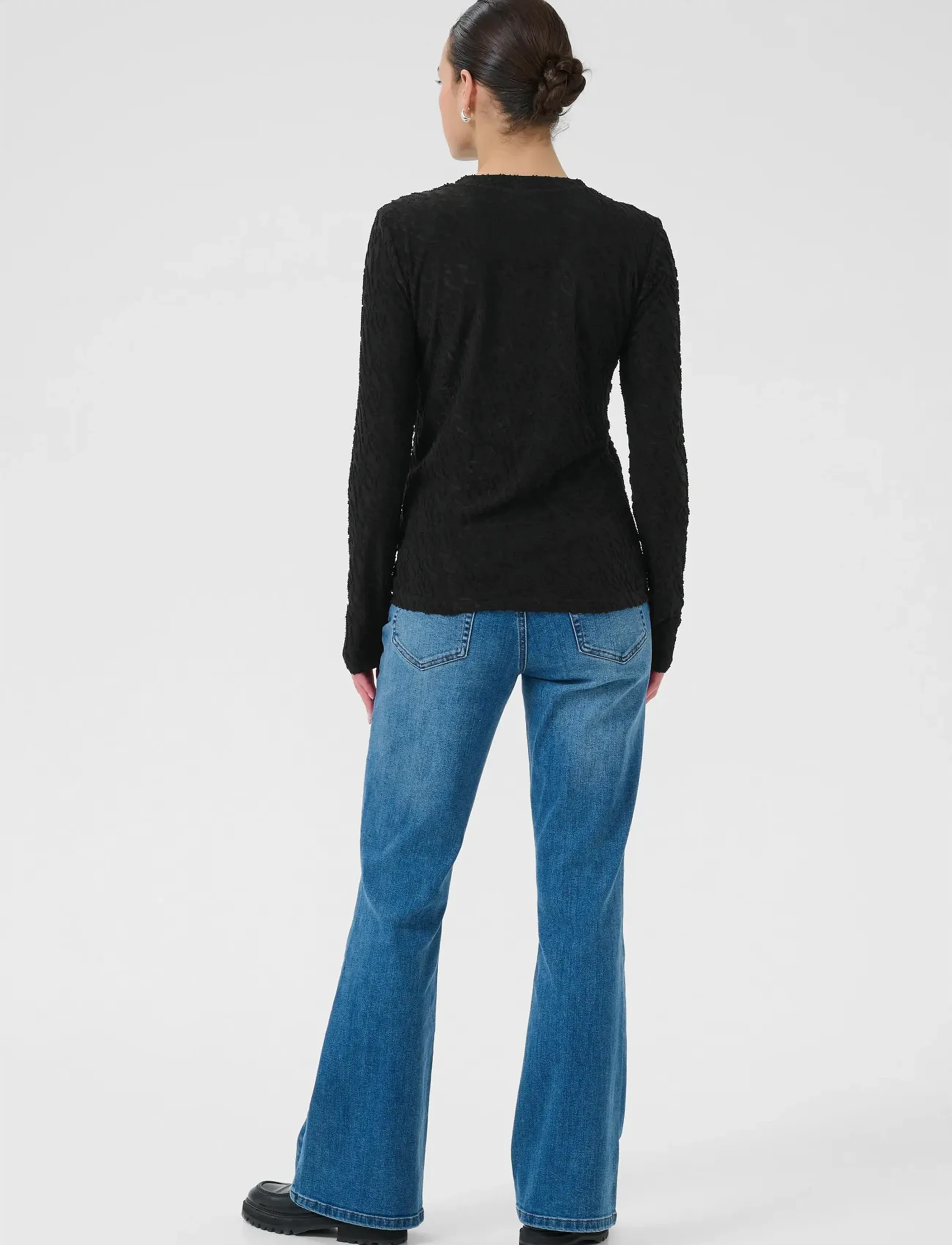 Kaffe - KAzeverina T-Shirt - langärmlige tops - black deep - 4
