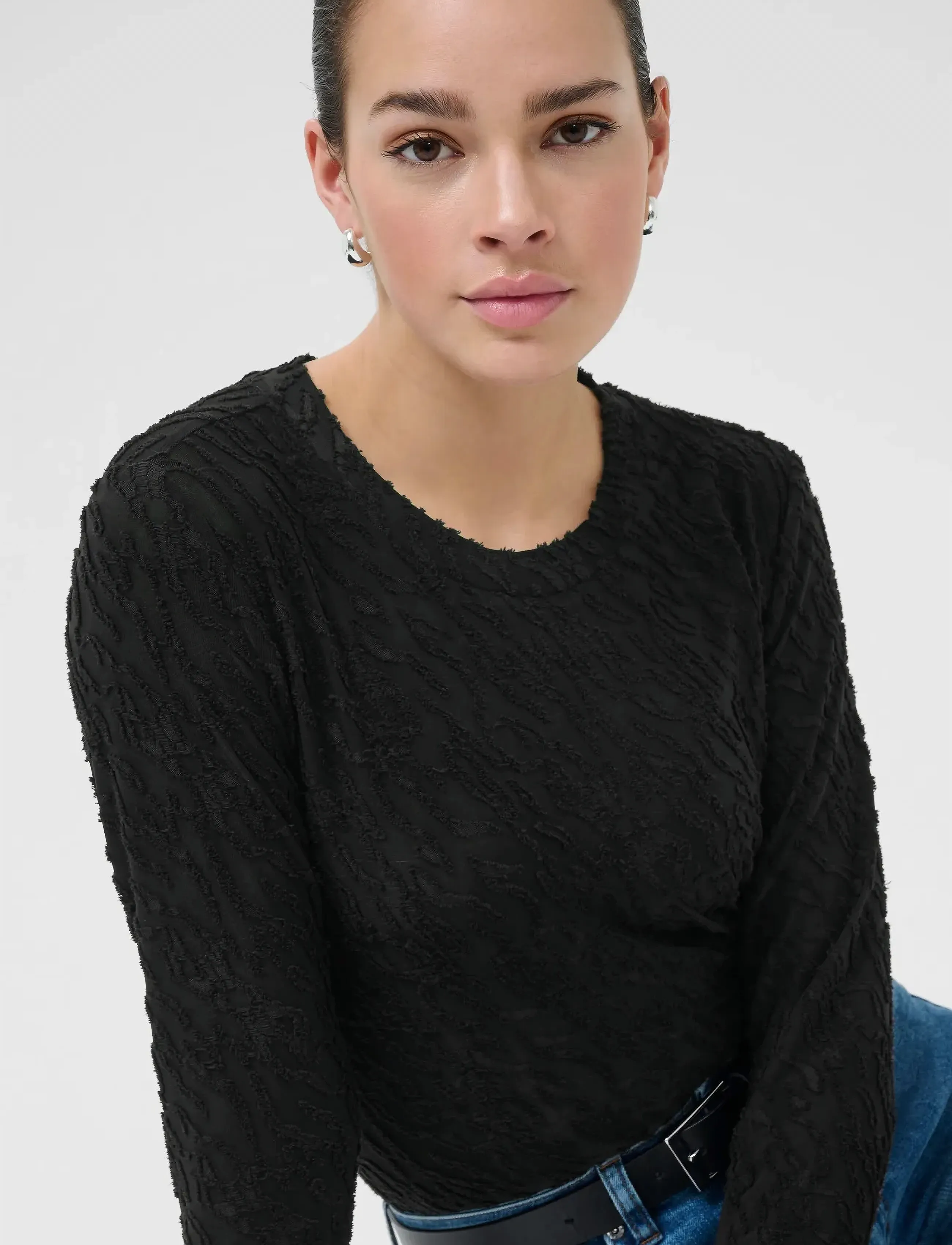 Kaffe - KAzeverina T-Shirt - langärmlige tops - black deep - 5