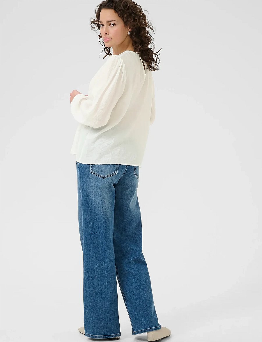 Kaffe - KAvivy Blouse - long sleeved blouses - chalk - 3