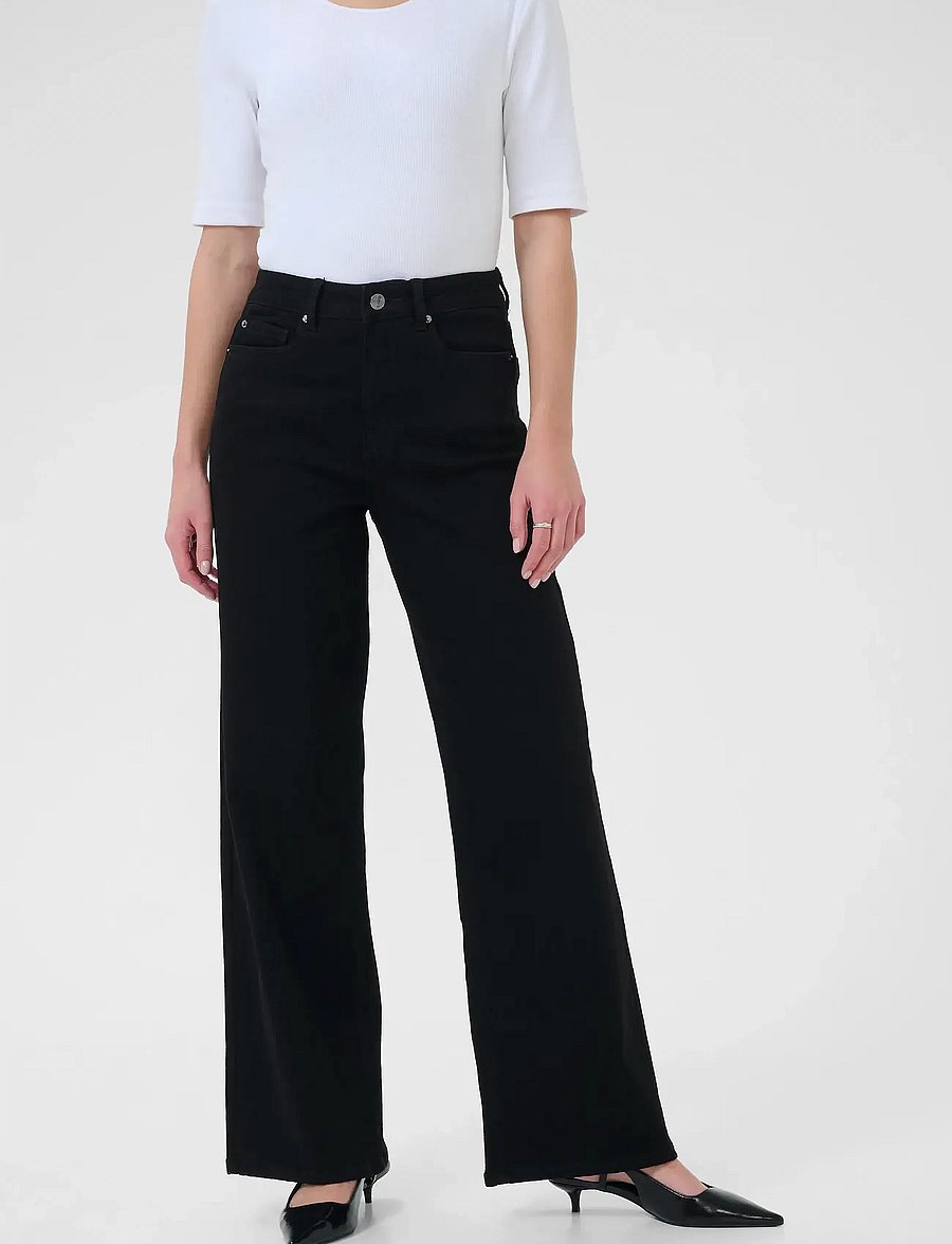 Kaffe - KAmeadow HW Reg Fit Jeans - gerade jeans - black deep - 0