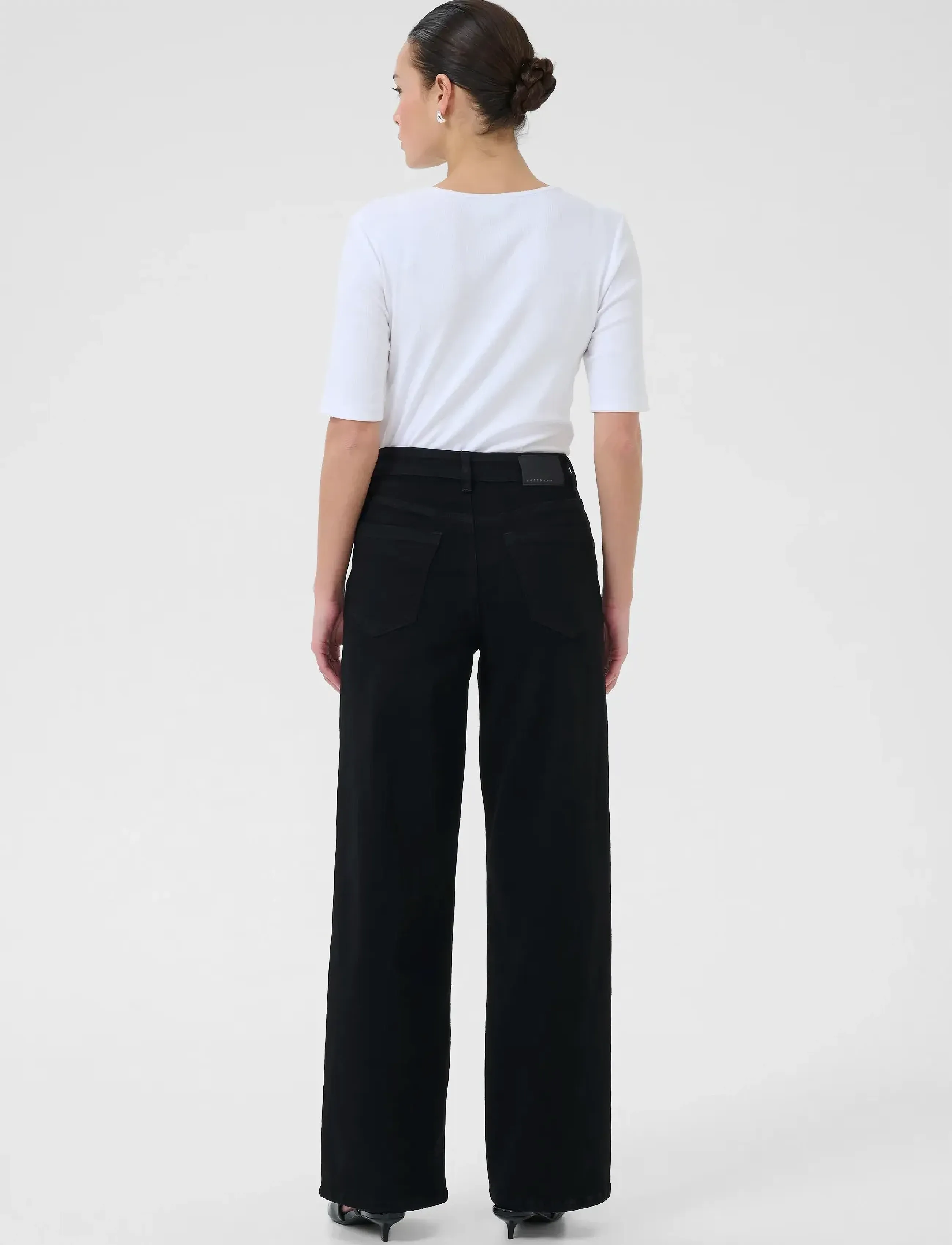 Kaffe - KAmeadow HW Reg Fit Jeans - proste dżinsy - black deep - 4