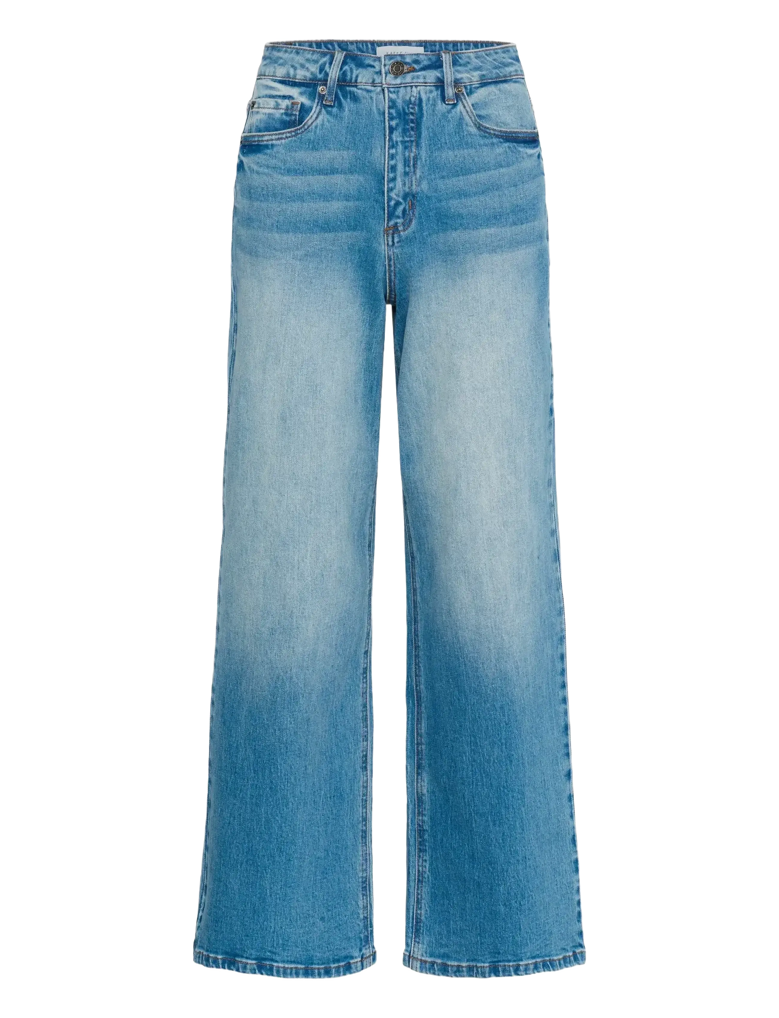 Kaffe KAmeadow HW Reg Fit Jeans - Tøj - VINTAGE BLUE / blue