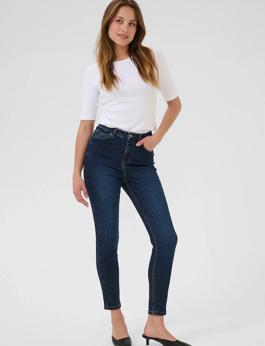 Kaffe - KAwillow HW Slim Fit Jeans - slim fit jeans - dark blue denim - 3