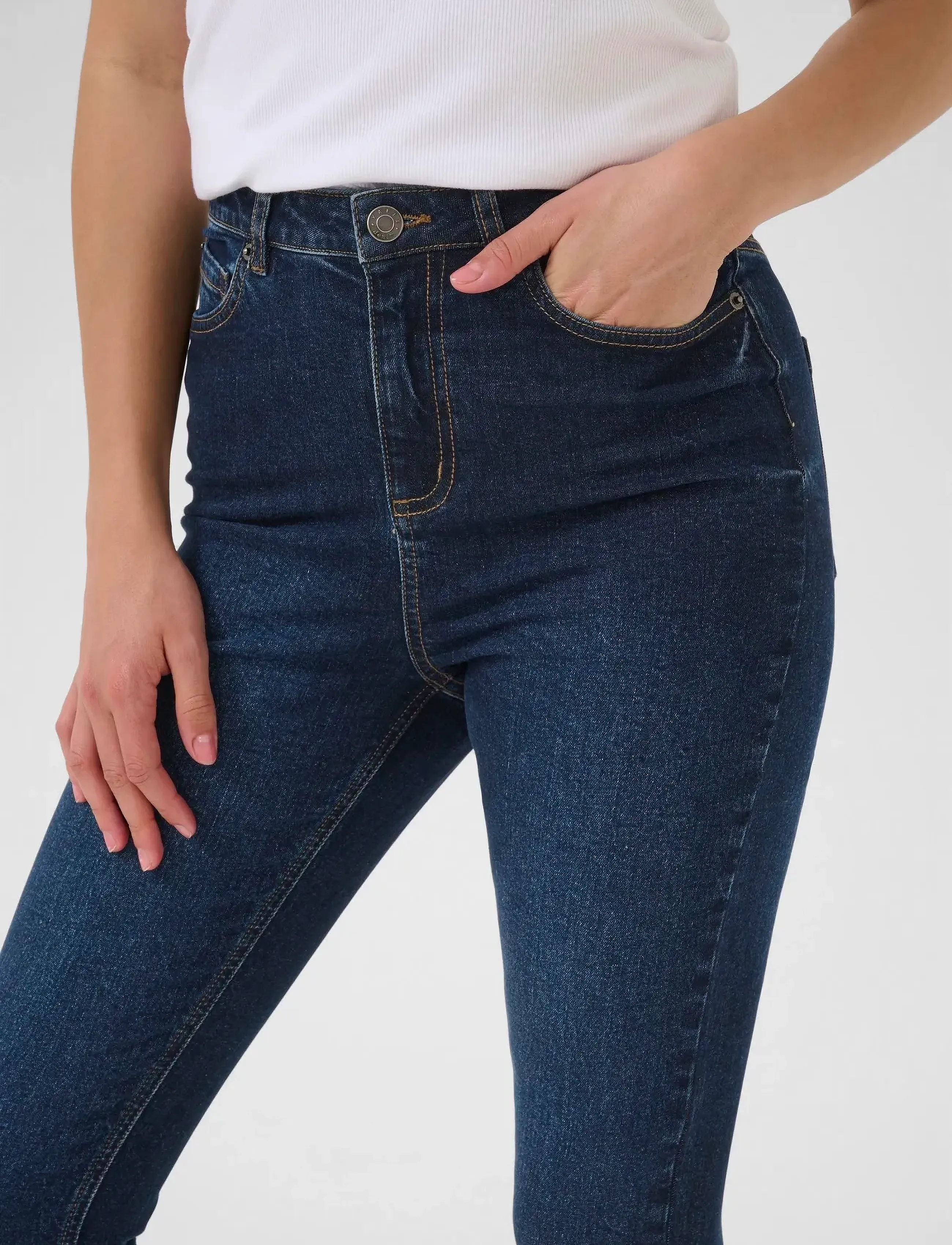 Kaffe - KAwillow HW Slim Fit Jeans - jeans slim - dark blue denim - 5