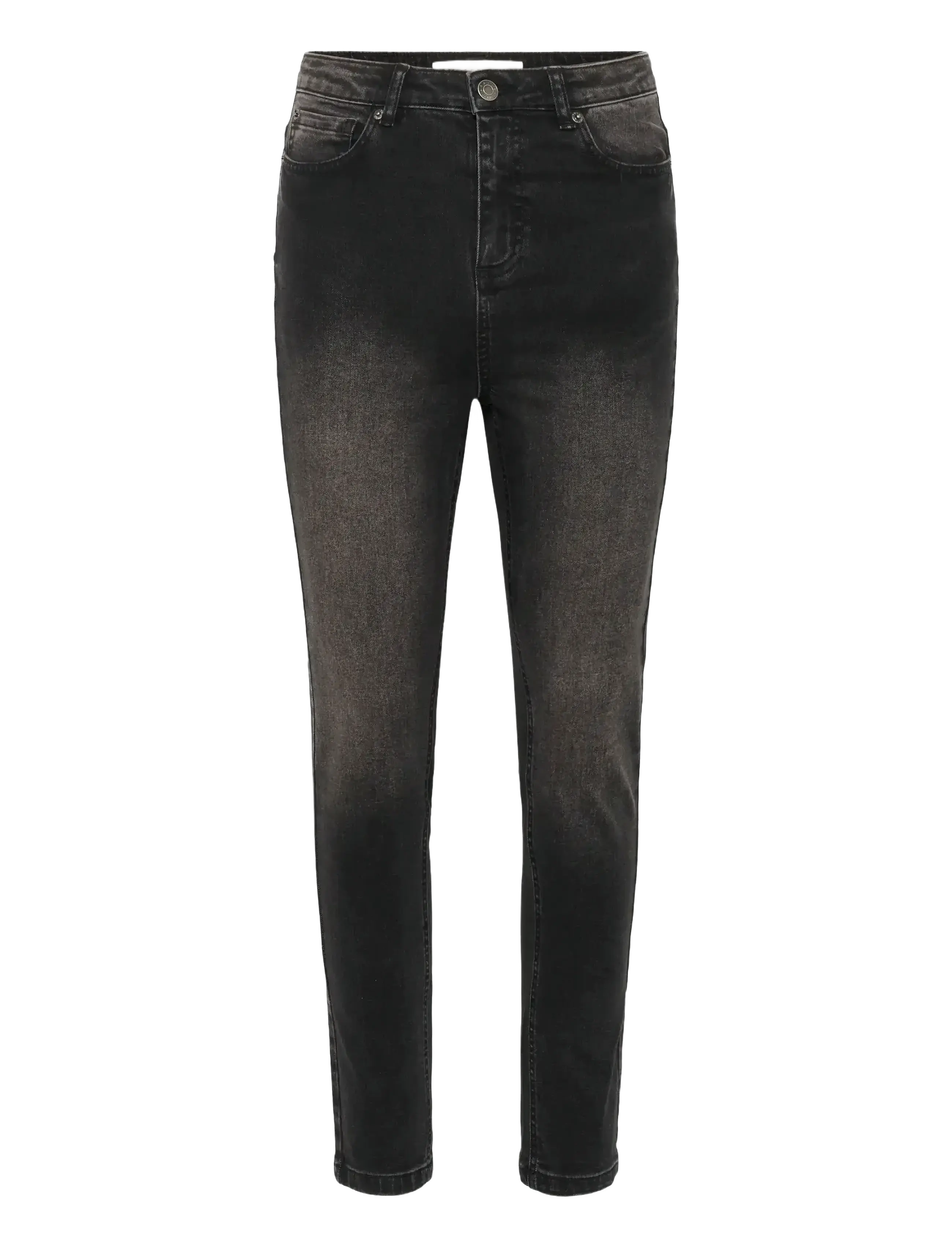 KAwillow HW Slim Fit Jeans - DARK GREY WASH