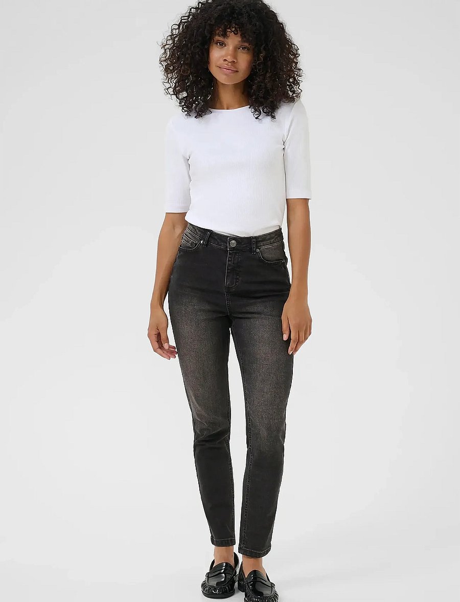 Kaffe - KAwillow HW Slim Fit Jeans - slim fit jeans - dark grey wash - 3