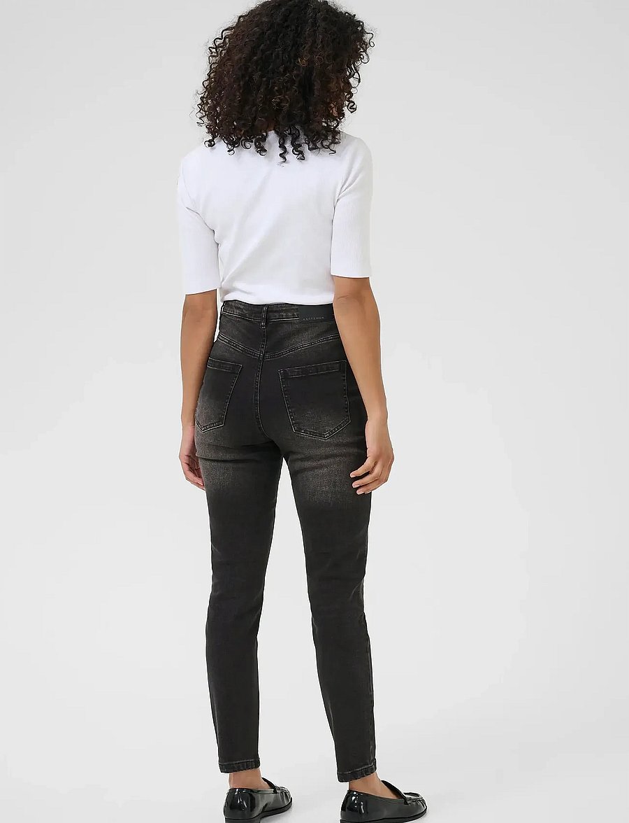 Kaffe - KAwillow HW Slim Fit Jeans - slim fit jeans - dark grey wash - 4