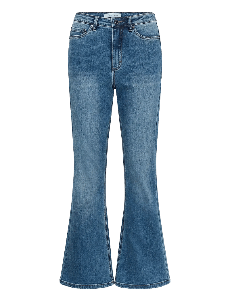 Kaffe - KAforest HW 1Slim Fit Jeans - utsvängda jeans - medium blue denim - 1