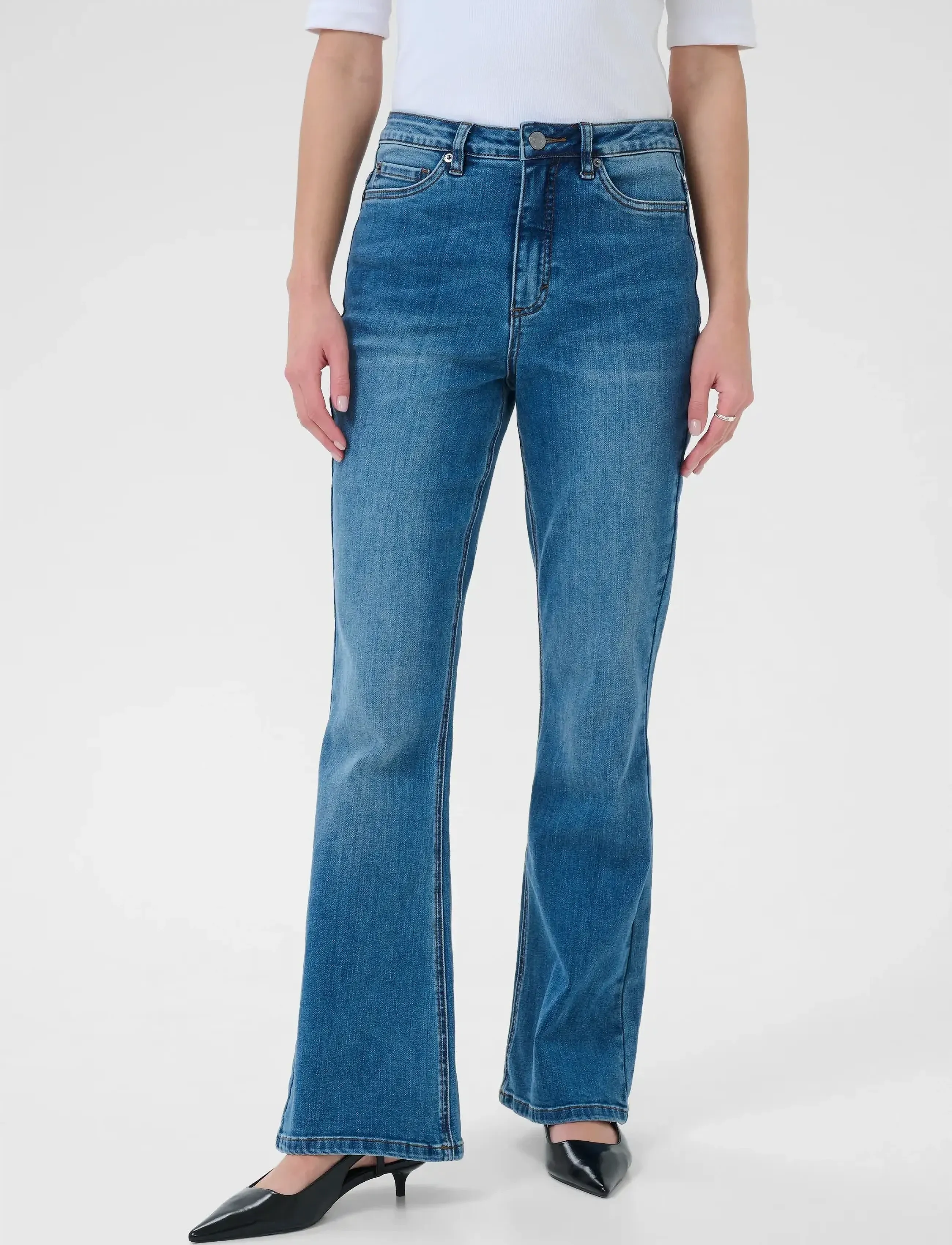Kaffe KAforest HW 1Slim Fit Jeans - Transitional Layering - MEDIUM BLUE DENIM / blue