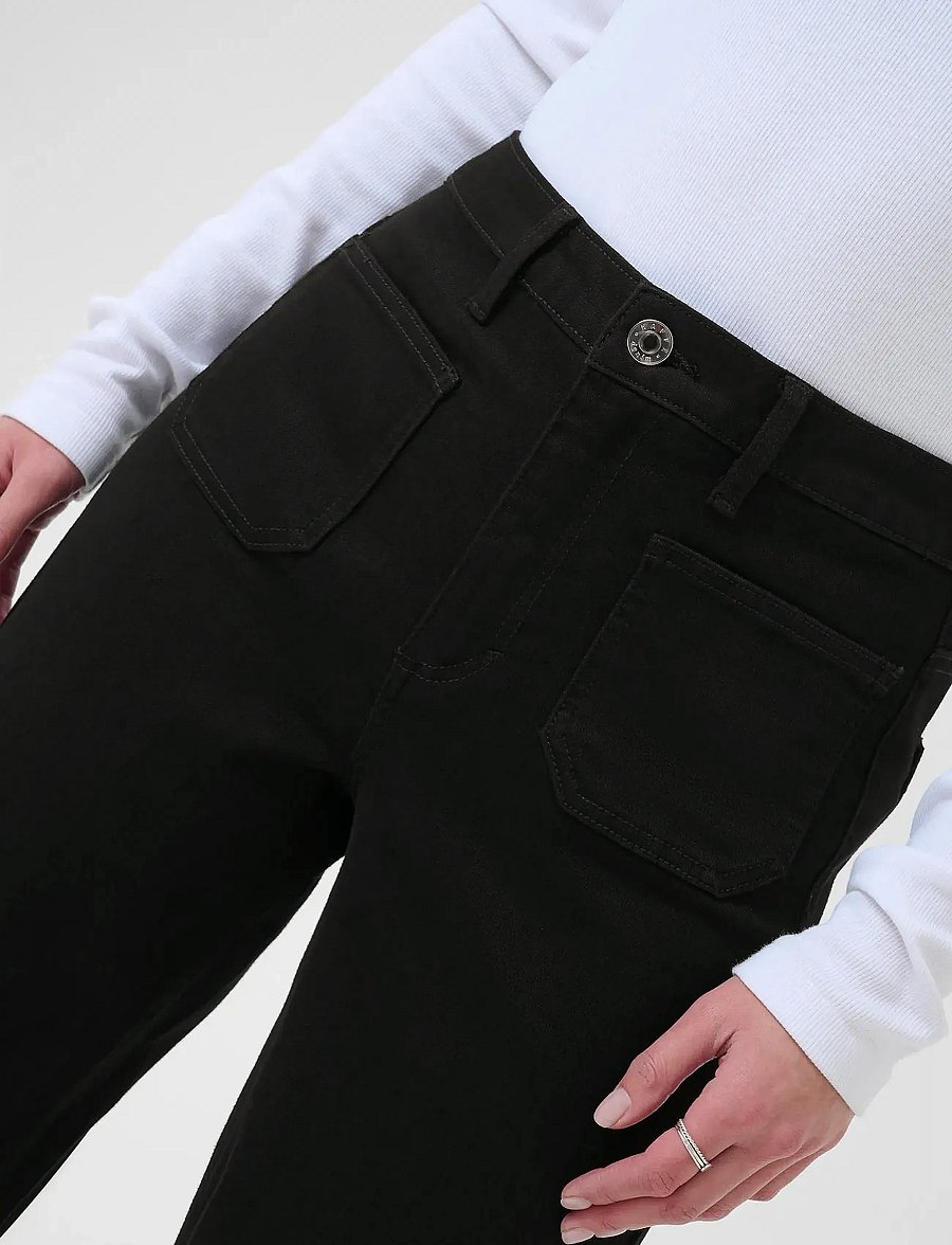 Kaffe - KAbrook HW Reg Fit Jeans - tiesaus kirpimo džinsai - black deep - 5