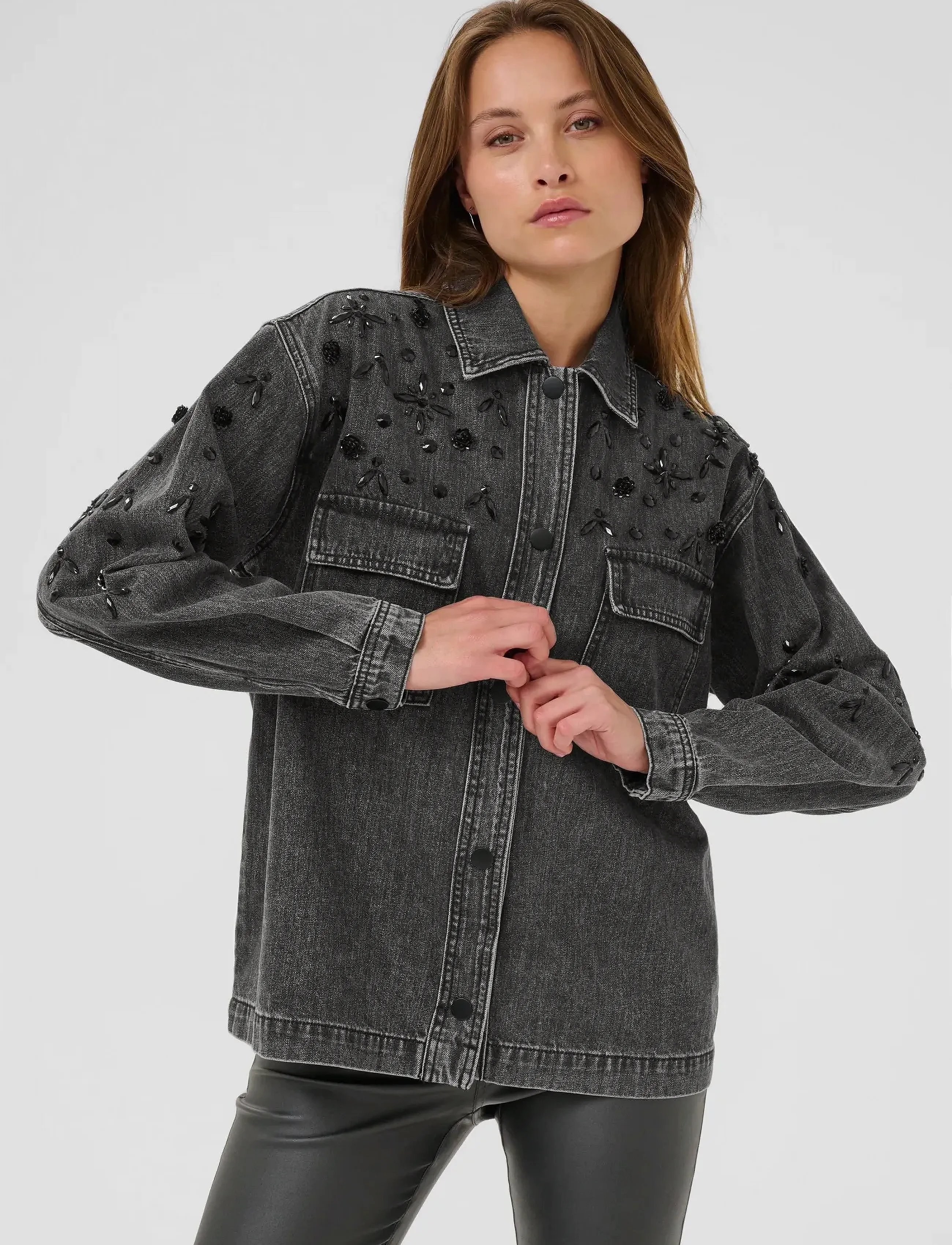 Kaffe Kajaiden Denim Jacket, 44, Jackets, Blau - Denim, Frauen