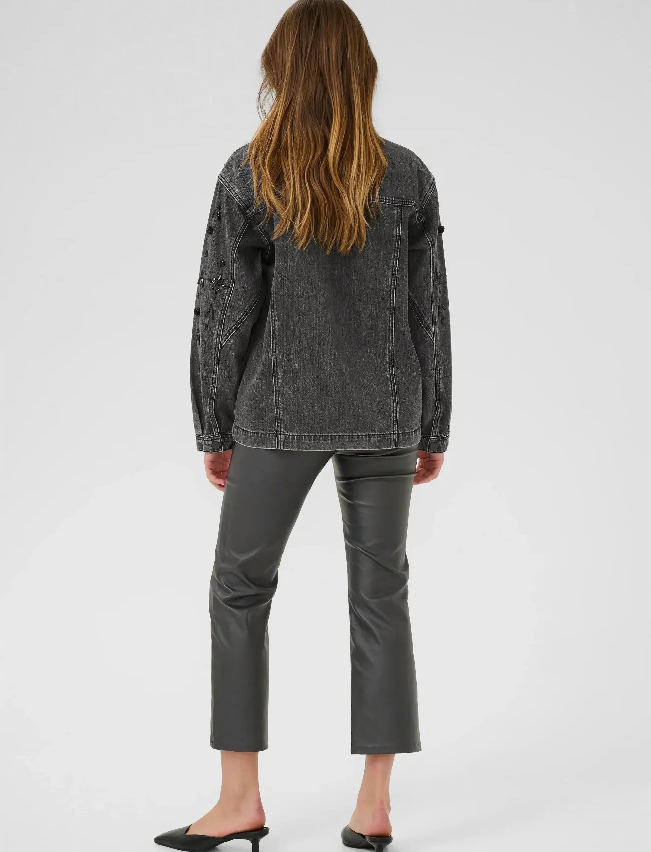 Kaffe - KAjaiden Denim Jacket - outerwear - dark grey washed denim - 4