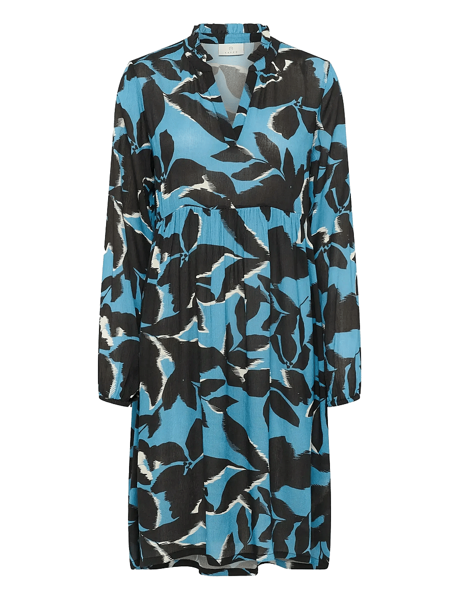 Kaffe - KAlisette Amber Dress - hemdkleider - windward blue/black flower - 1