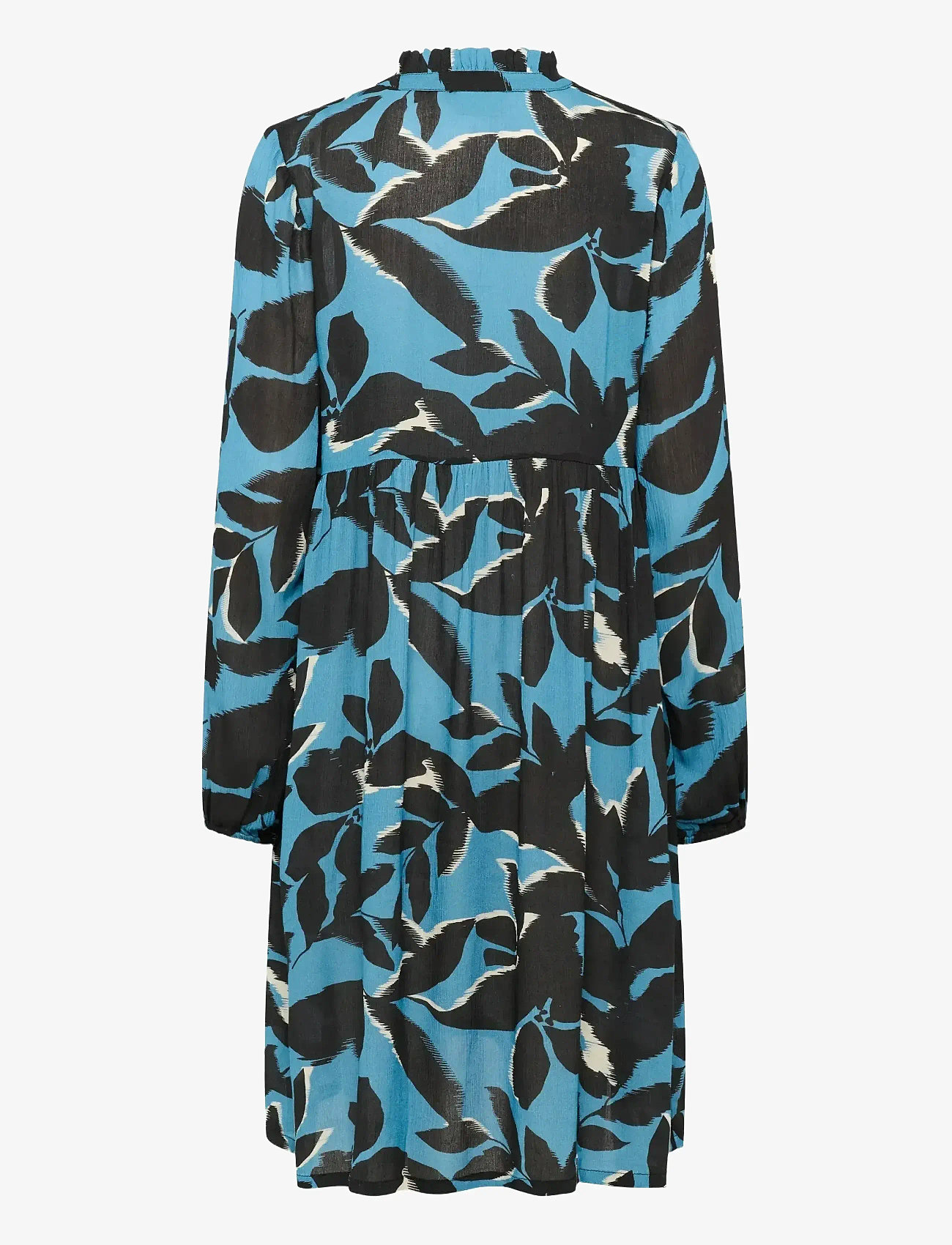 Kaffe - KAlisette Amber Dress - skjortekjoler - windward blue/black flower - 2