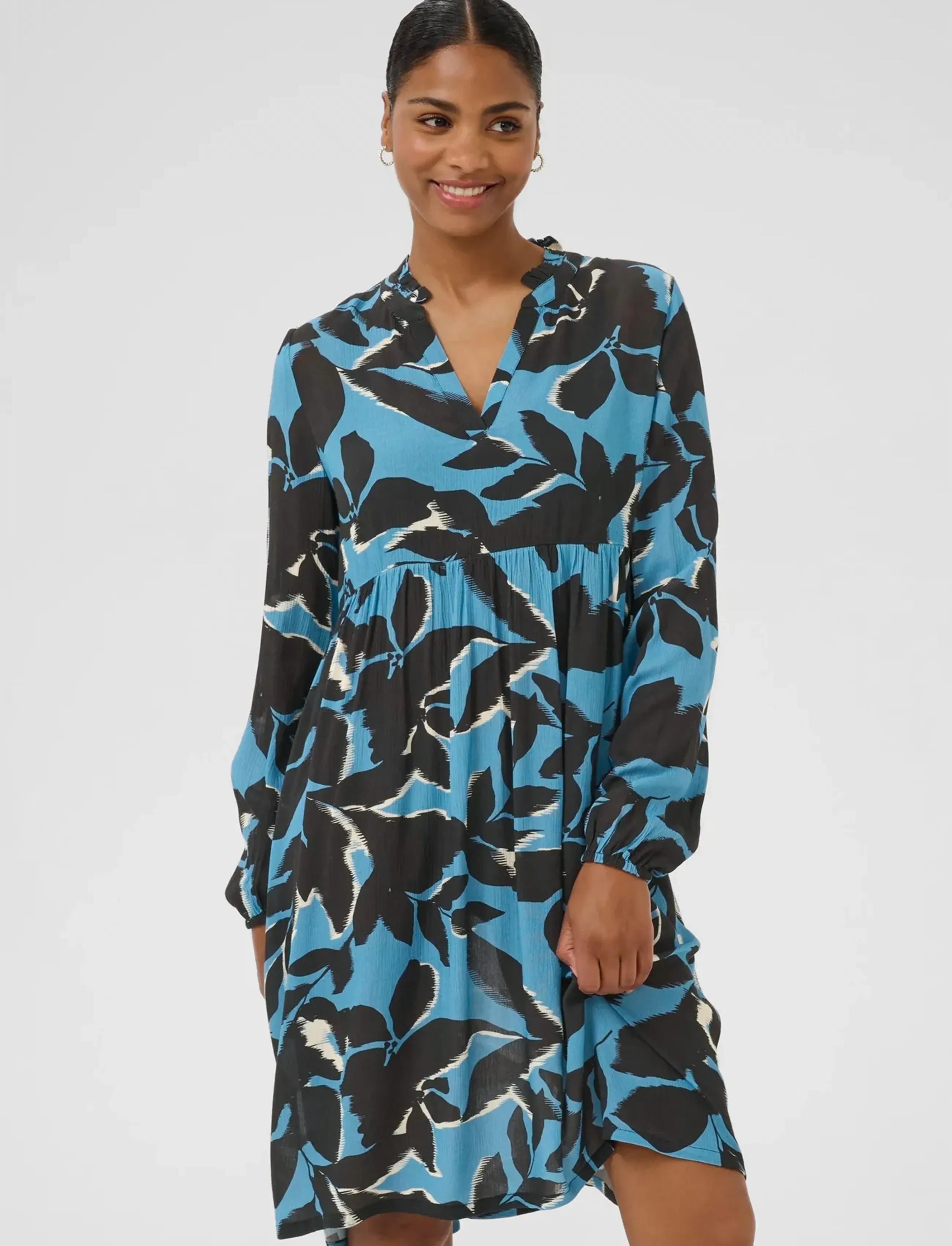 Kaffe Kalisette Amber Dress, 42, Blue, Kjoler > Knælange Og Midi, Dame