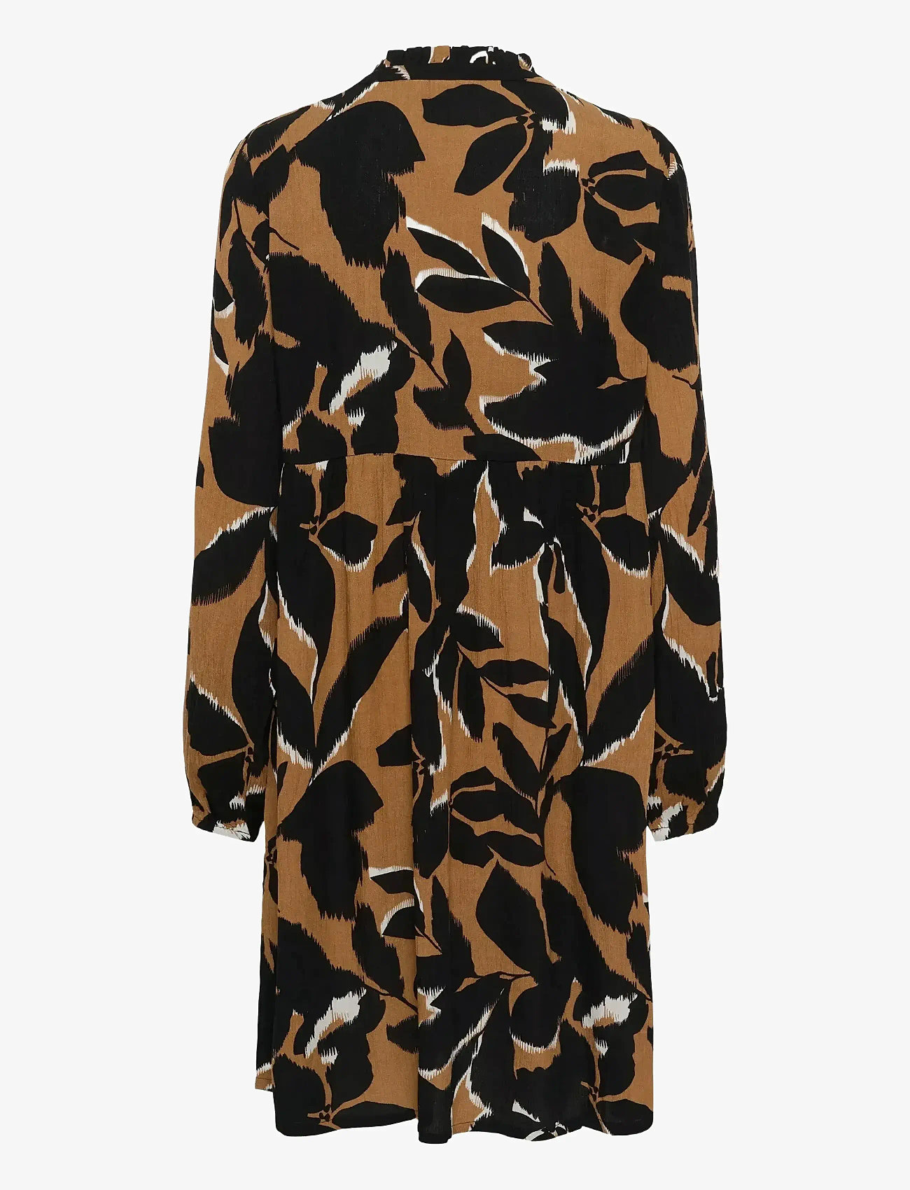 Kaffe - KAlisette Amber Dress - hemdkleider - toasted coconut/black flower - 2