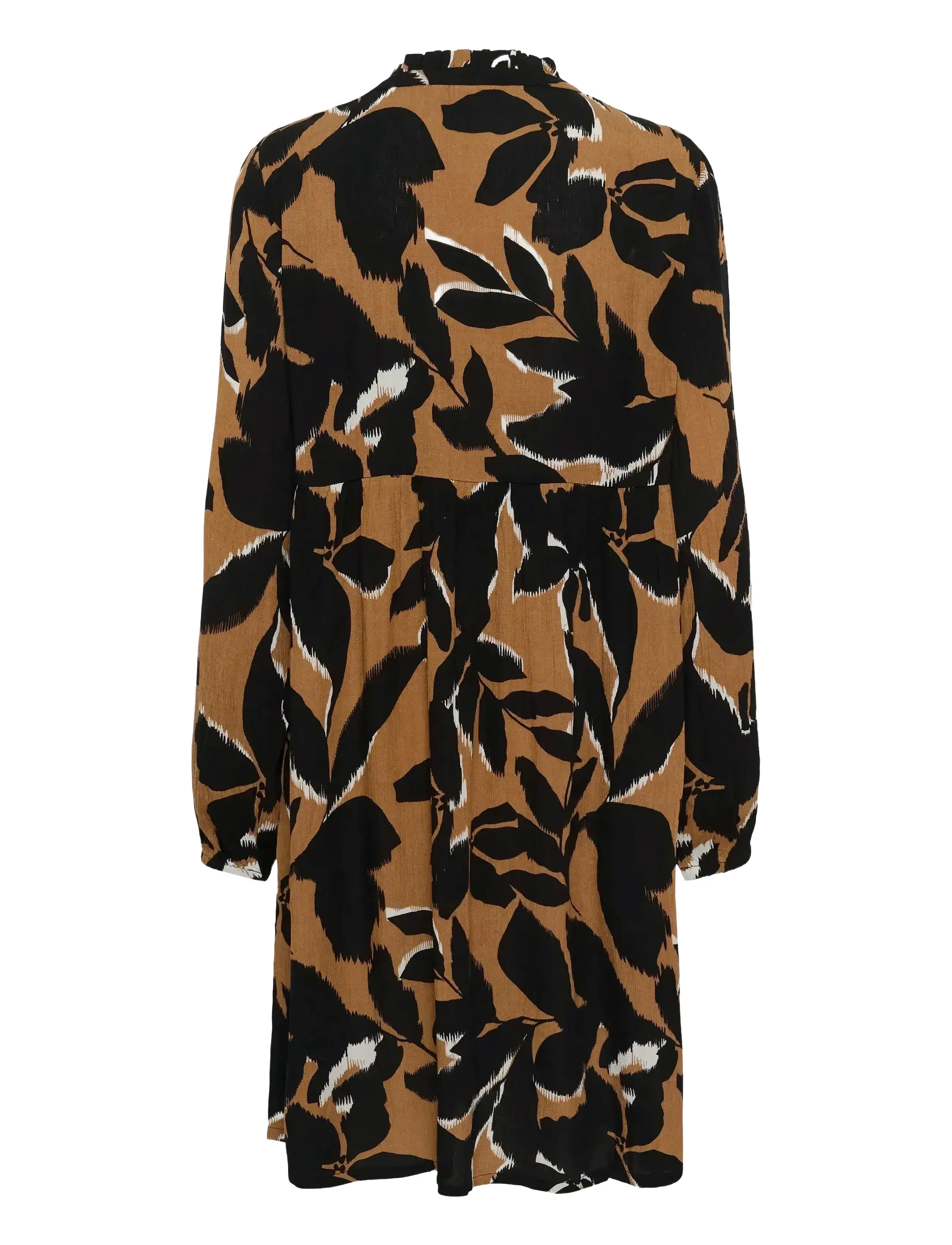 Kaffe - KAlisette Amber Dress - shirt dresses - toasted coconut/black flower - 2