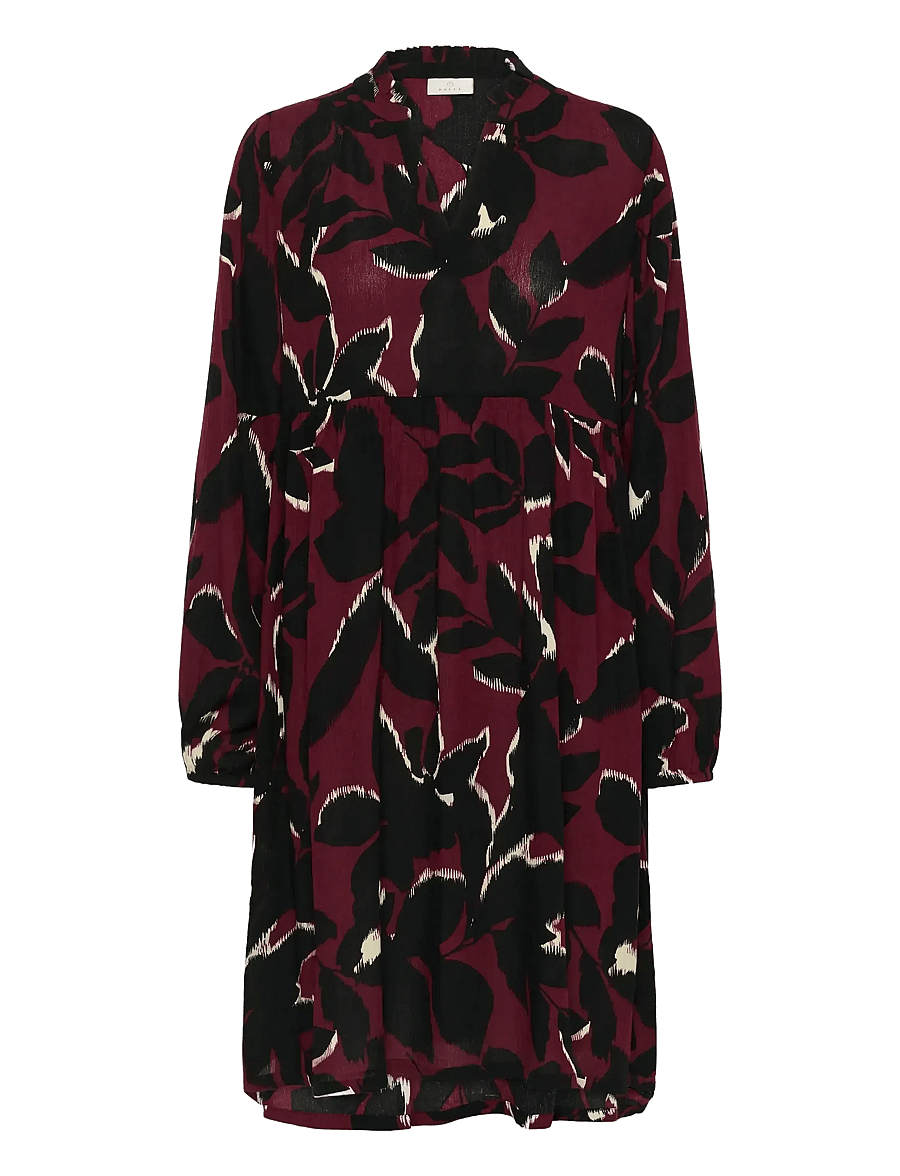 Kaffe - KAlisette Amber Dress - hemdkleider - windsor wine/black flower - 1