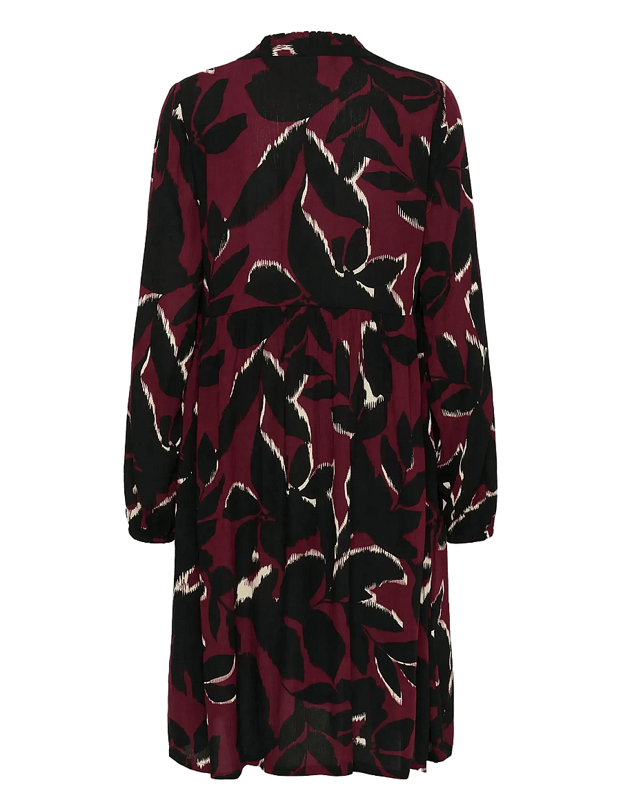 Kaffe - KAlisette Amber Dress - hemdkleider - windsor wine/black flower - 2