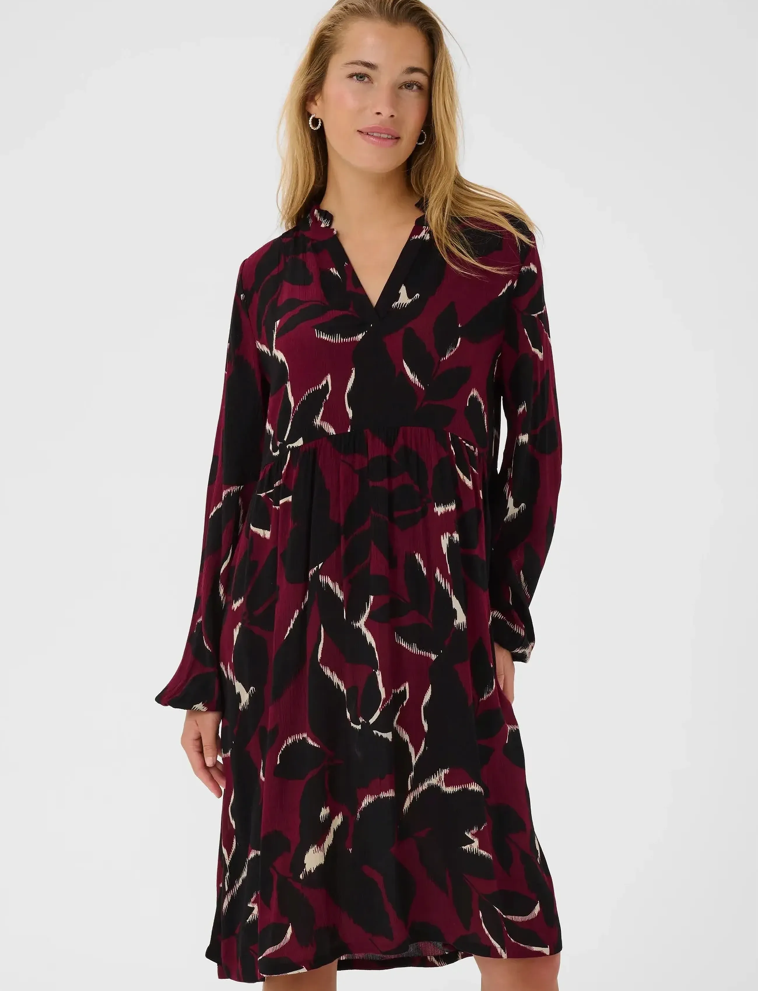 Kaffe Kalisette Amber Dress, 40, Red, Kjoler > Knælange Og Midi, Dame