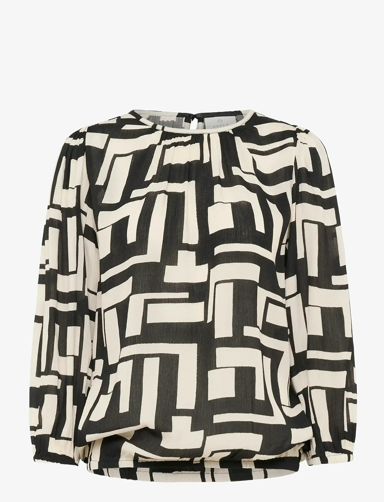 Kaffe - KAlorina Amber Blouse - langärmlige blusen - black/white graphic - 1