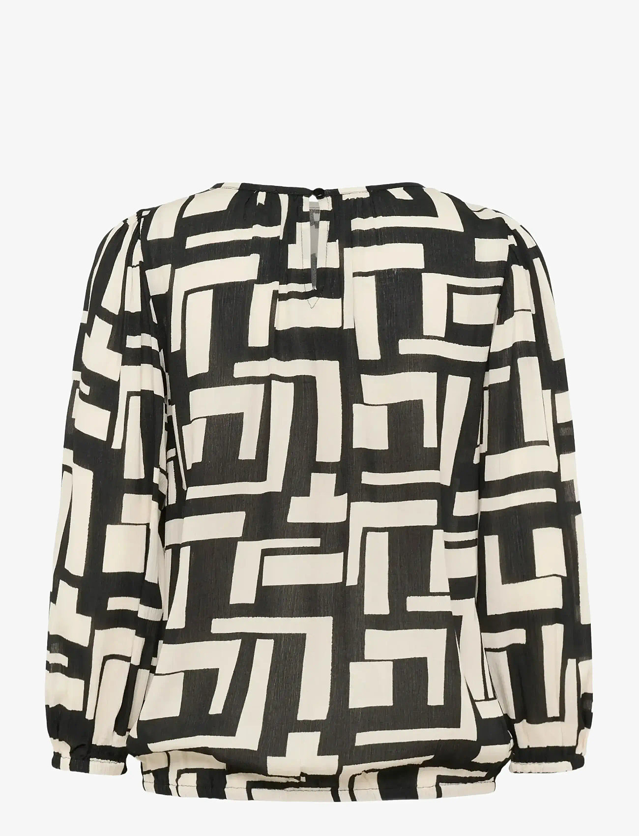 Kaffe - KAlorina Amber Blouse - langärmlige blusen - black/white graphic - 2