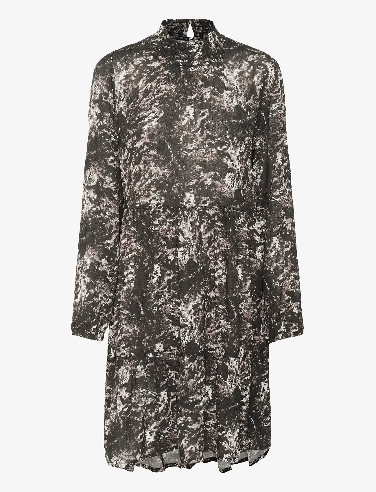 Kaffe - KAlinda Amber Dress - korte kjoler - black/grey abstract graphic - 1