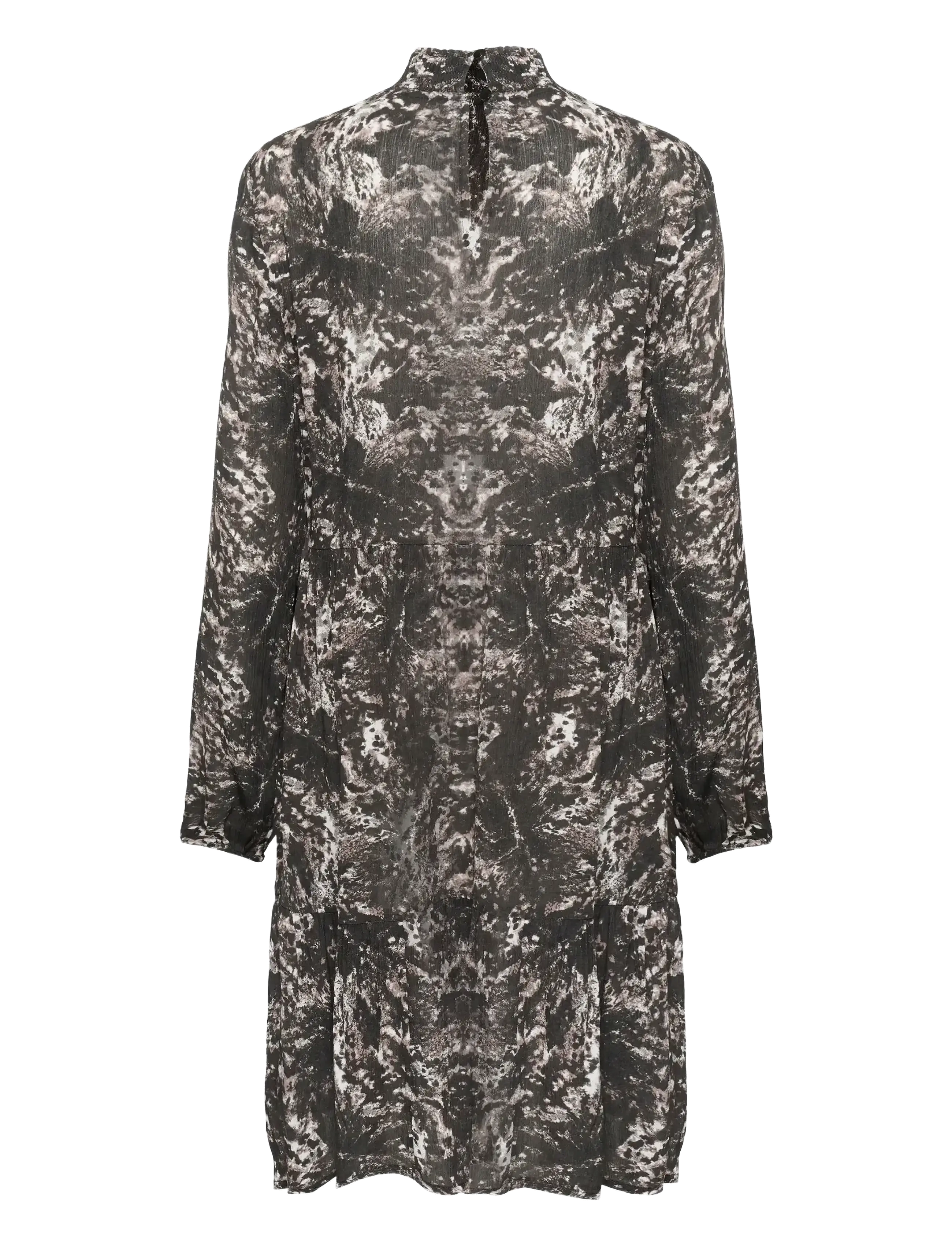Kaffe - KAlinda Amber Dress - short dresses - black/grey abstract graphic - 2