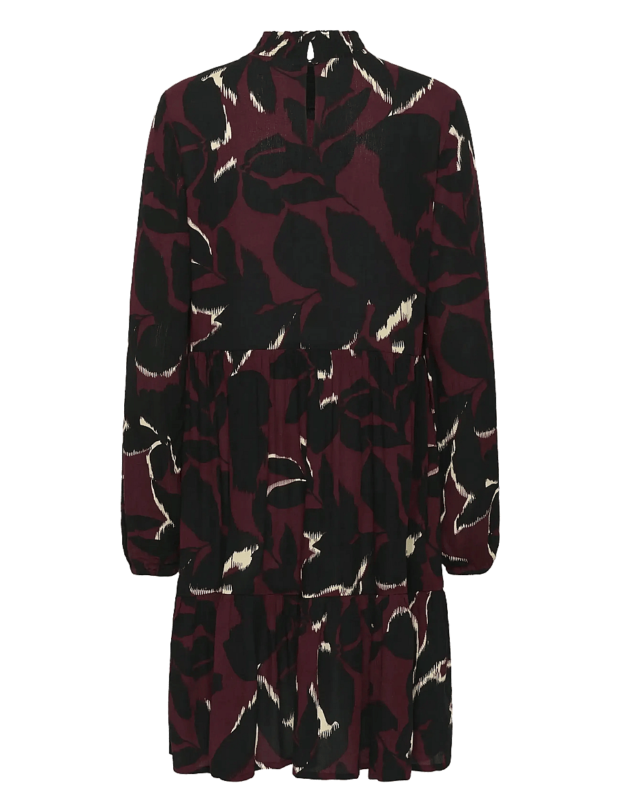 Kaffe - KAlinda Amber Dress - Īsas kleitas - windsor wine/black flower - 2