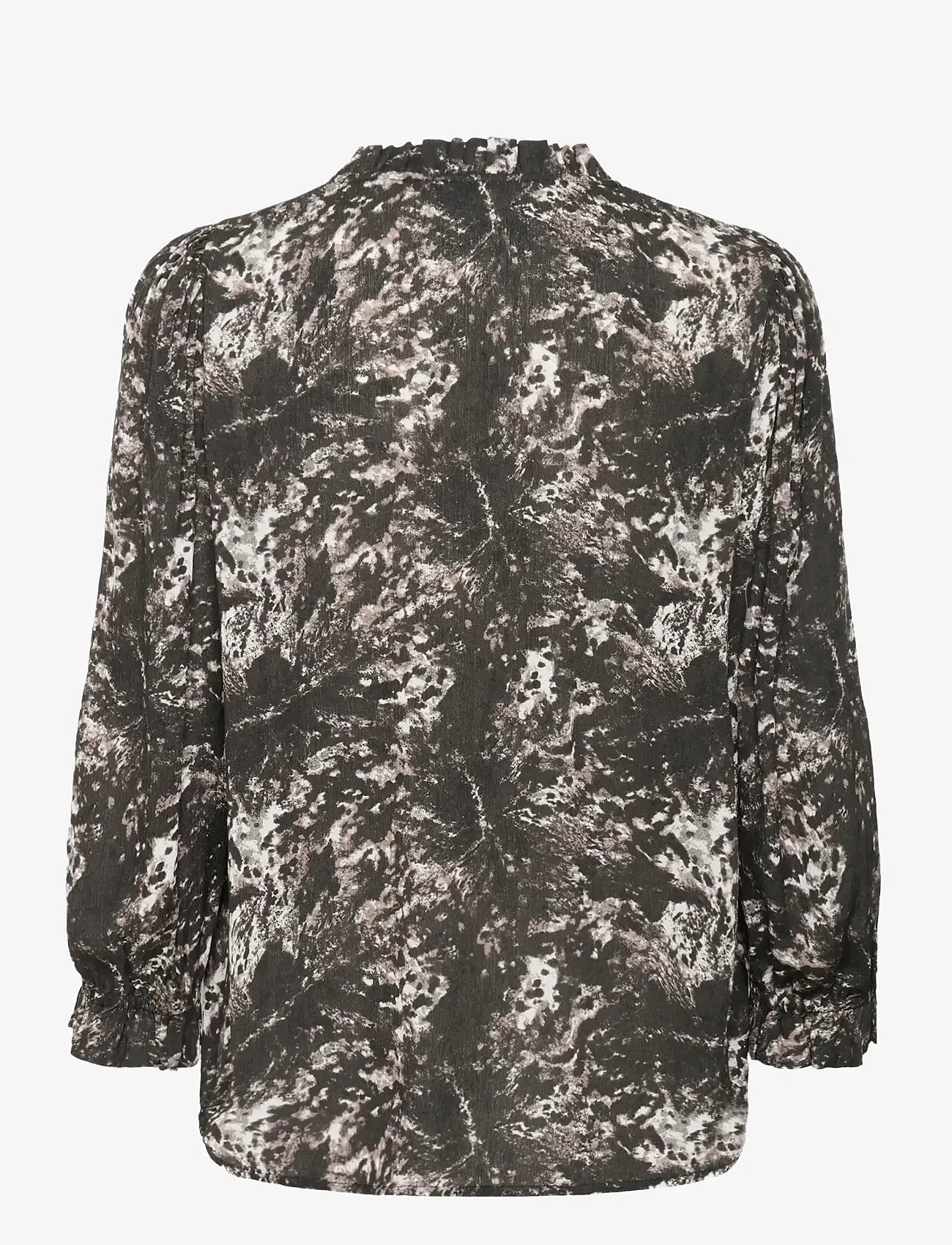 Kaffe - KAlinda Amber Blouse - langärmlige blusen - black/grey abstract graphic - 2