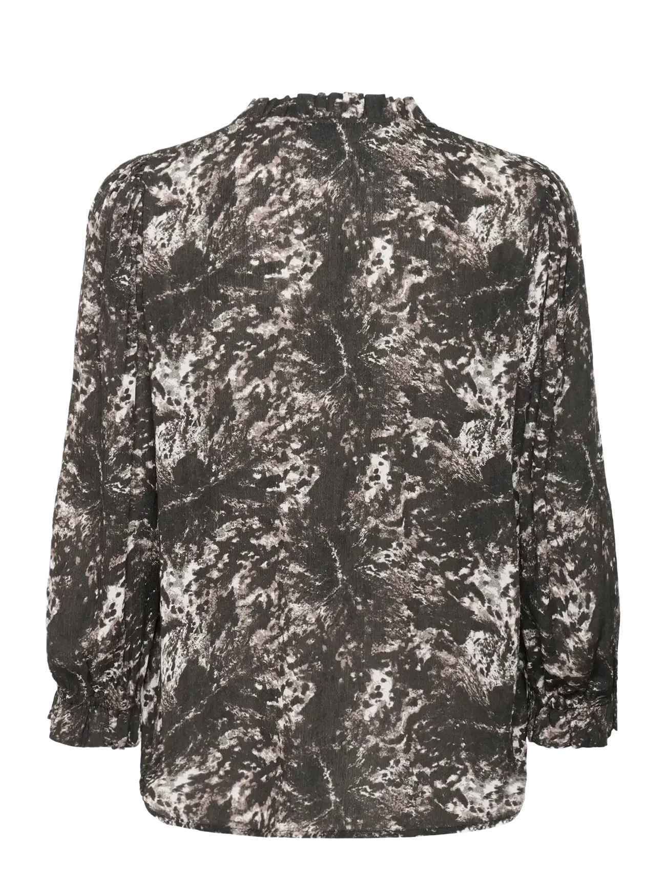 Kaffe - KAlinda Amber Blouse - pikkade varrukatega pluusid - black/grey abstract graphic - 2