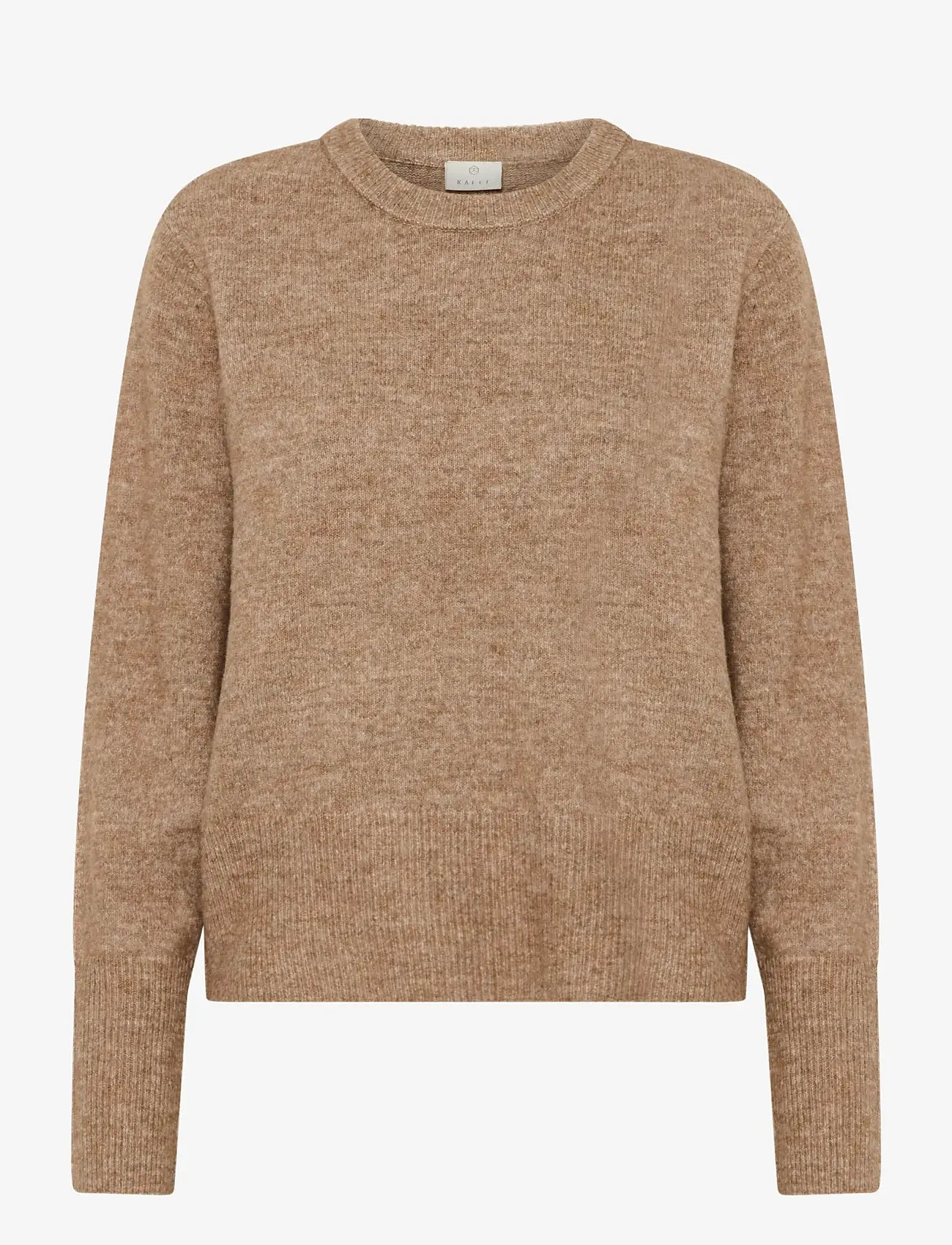 Kaffe - KAniel Crew Neck Pullover - höstkläder - toasted coconut melange - 0