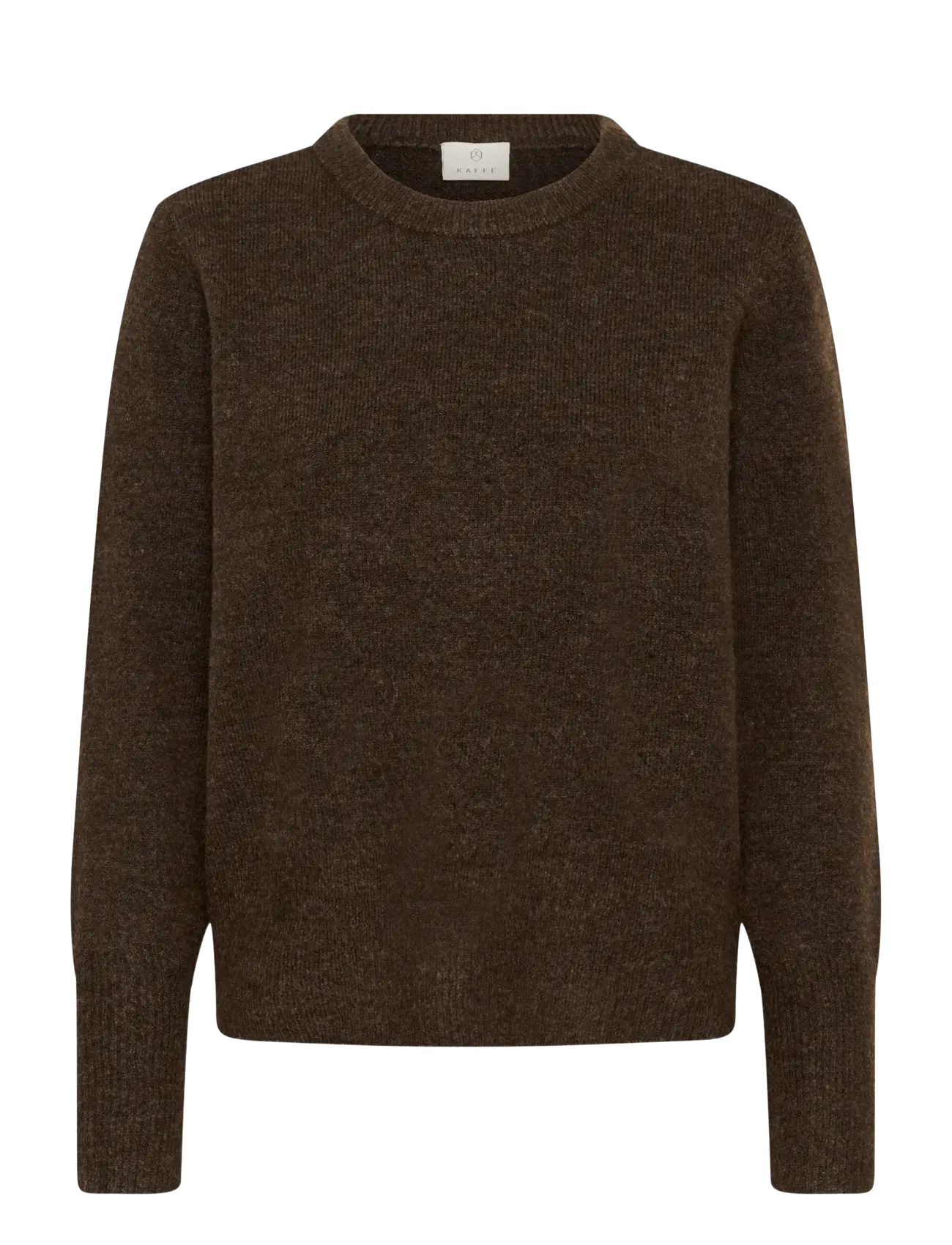 Kaffe Kaniel Crew Neck Pullover, M, Brown, Strik > Trøjer, Dame