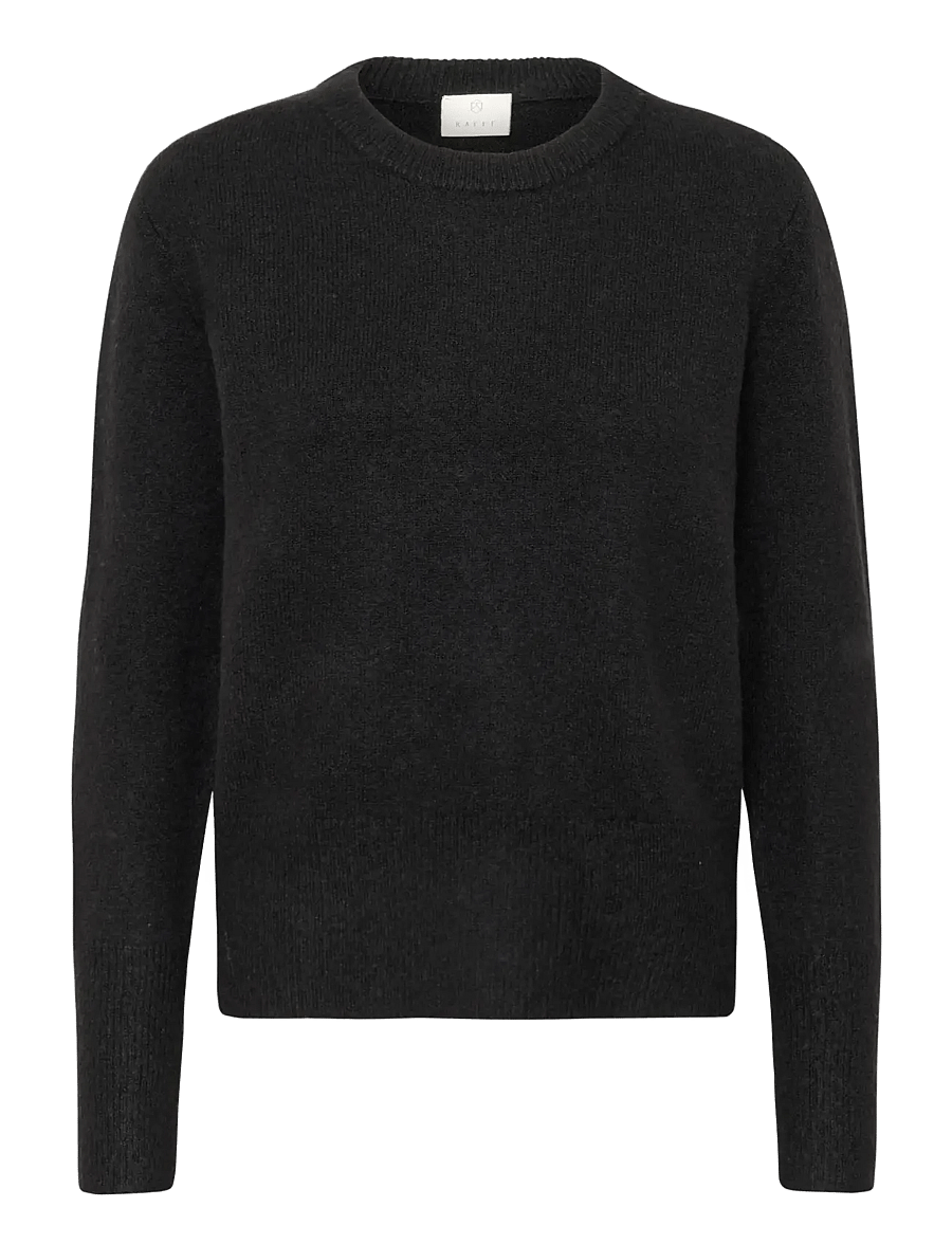 Kaffe - KAniel Crew Neck Pullover - stickade tröjor - black deep - 0