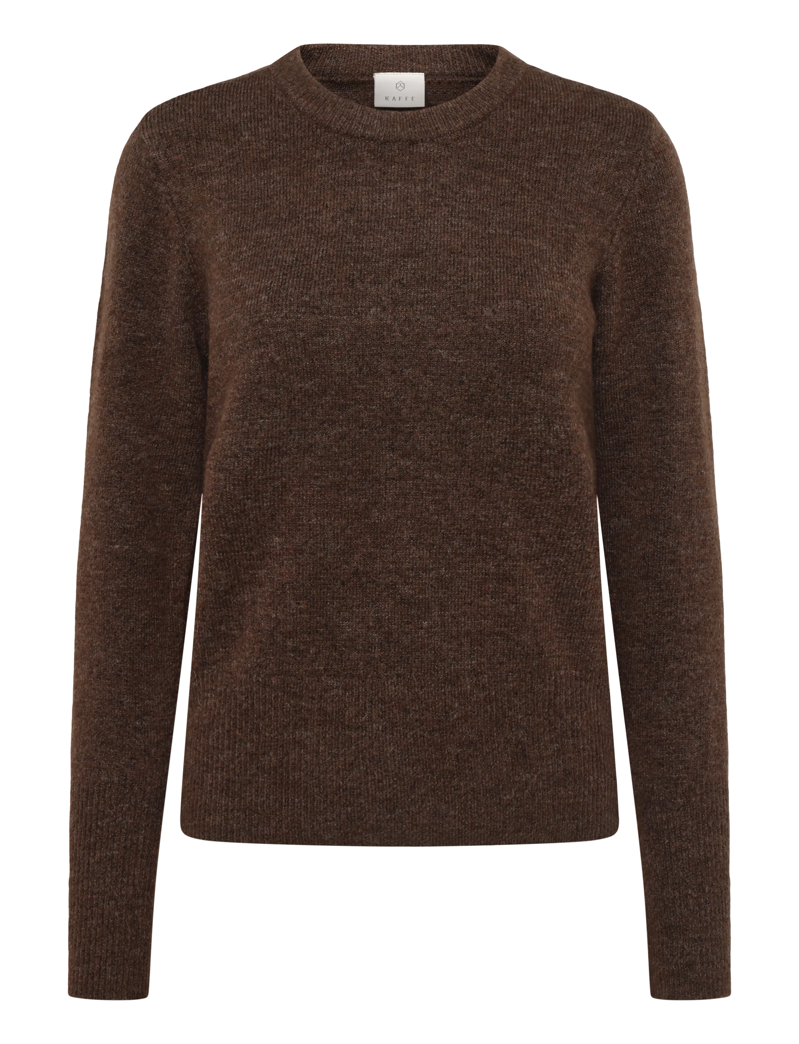 Kaffe KAniel Crew Neck Pullover - Kläder - CARAFE MELANGE / brown
