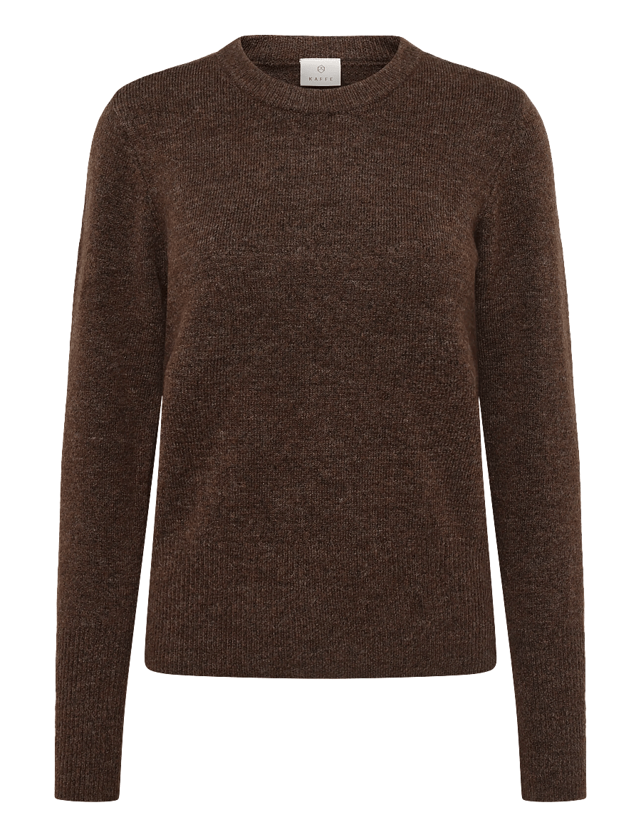 Kaffe - KAniel Crew Neck Pullover - stickade tröjor - carafe melange - 0